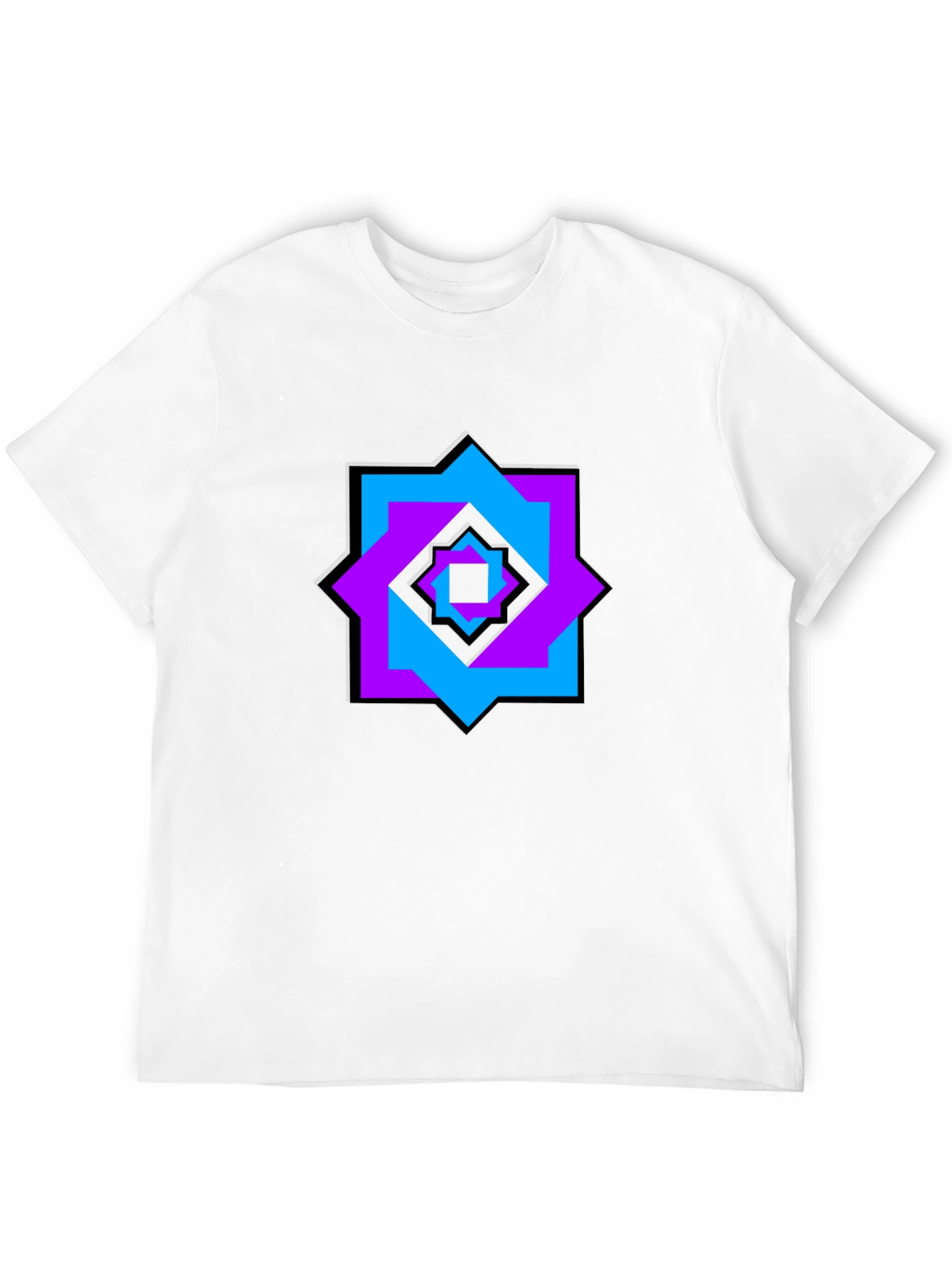 Geometric Starburst Graphic Tee - Modern Casual Wear