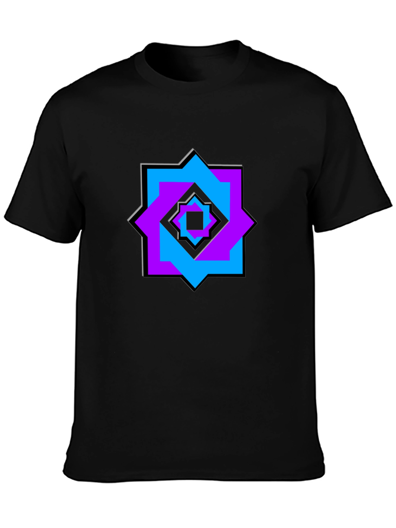 Geometric Starburst Graphic Tee - Modern Casual Wear