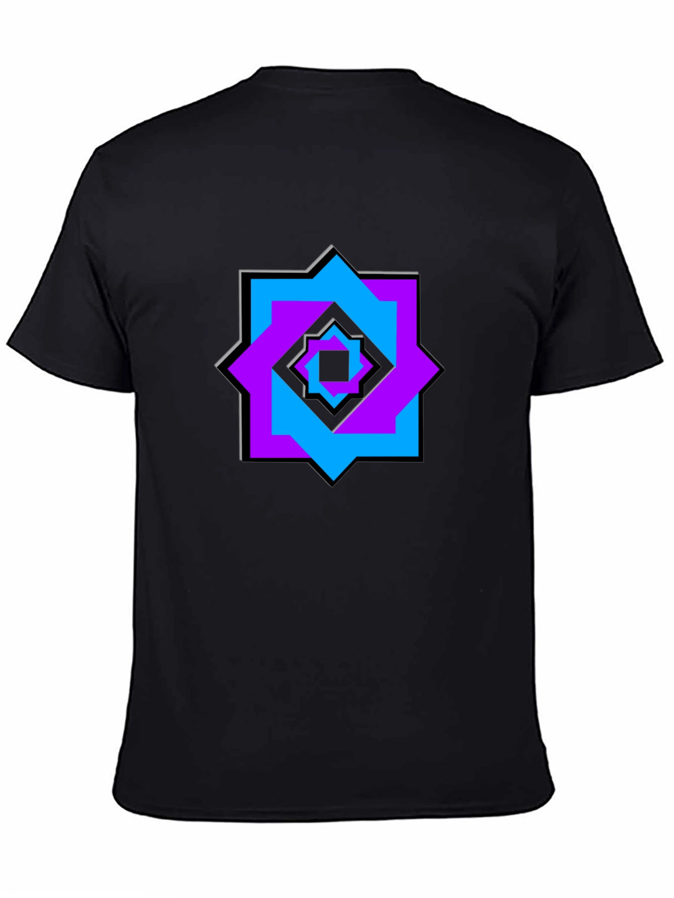 Geometric Starburst Graphic Tee - Modern Casual Wear