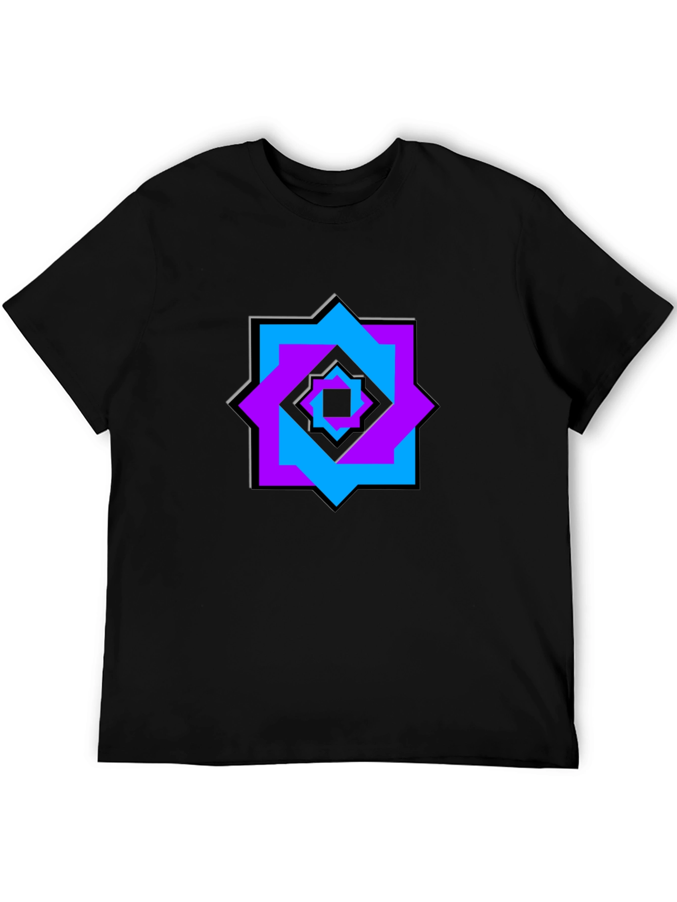 Geometric Starburst Graphic Tee - Modern Casual Wear