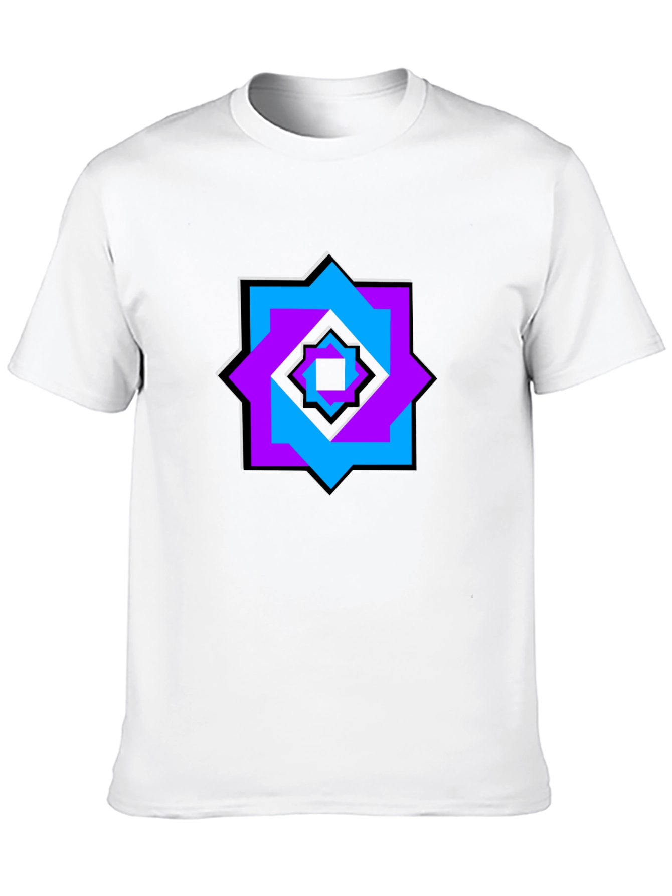 Geometric Starburst Graphic Tee - Modern Casual Wear