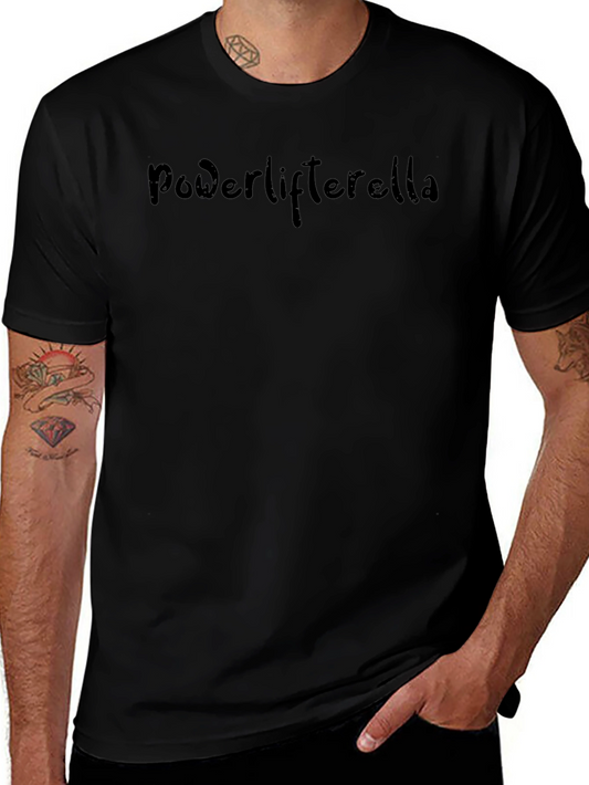 Powerlifterella Black Graphic T-Shirt