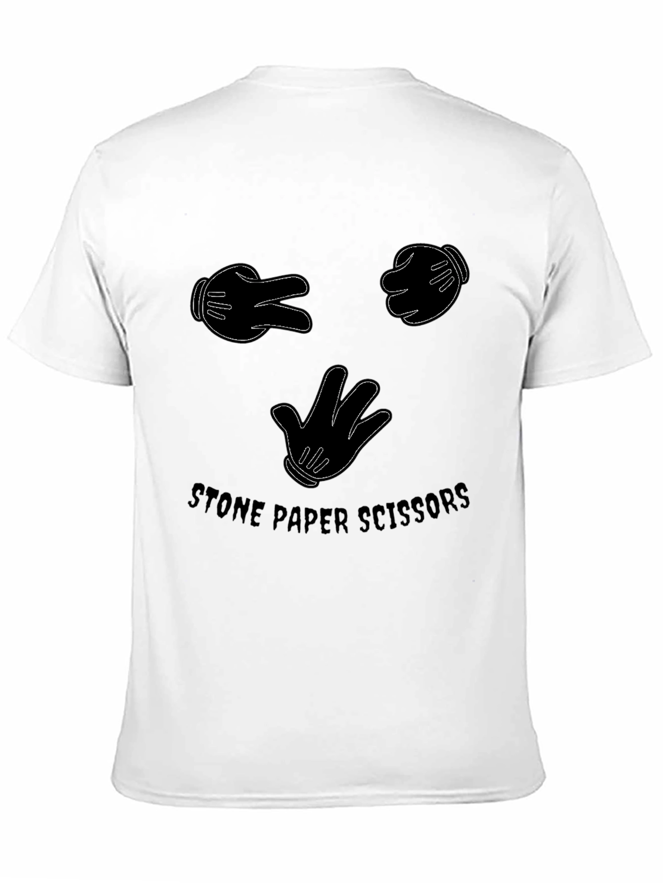 Stone Paper Scissors Graphic T-Shirt - Black