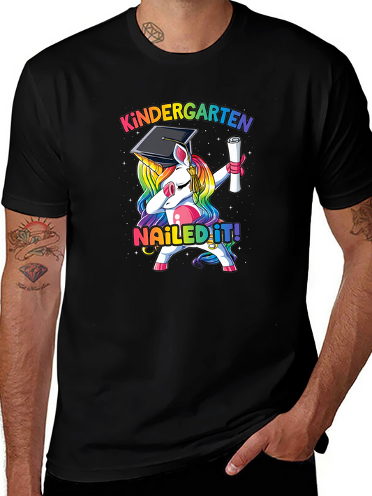 Kindergarten Nailed It! T-Shirt Unicorn Dab Black