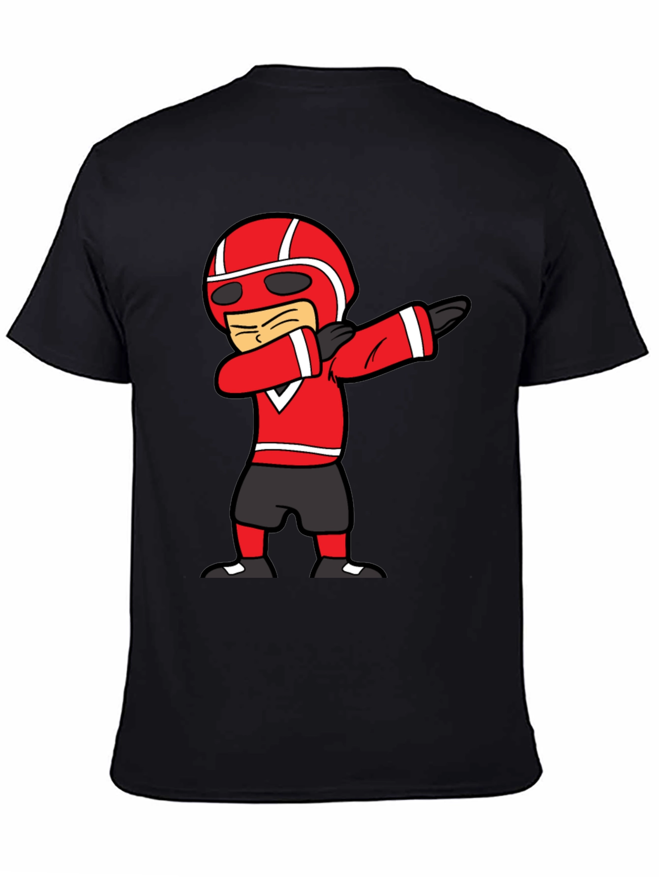Dabbing Cartoon Racer Black T-Shirt