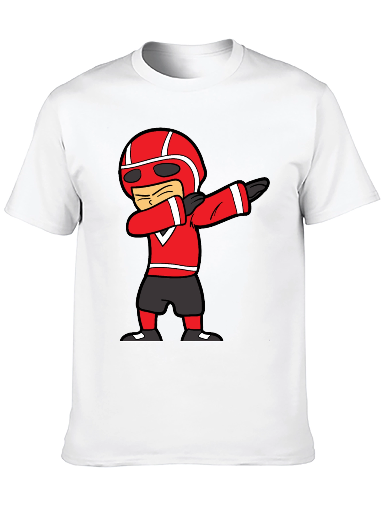 Dabbing Cartoon Racer Black T-Shirt