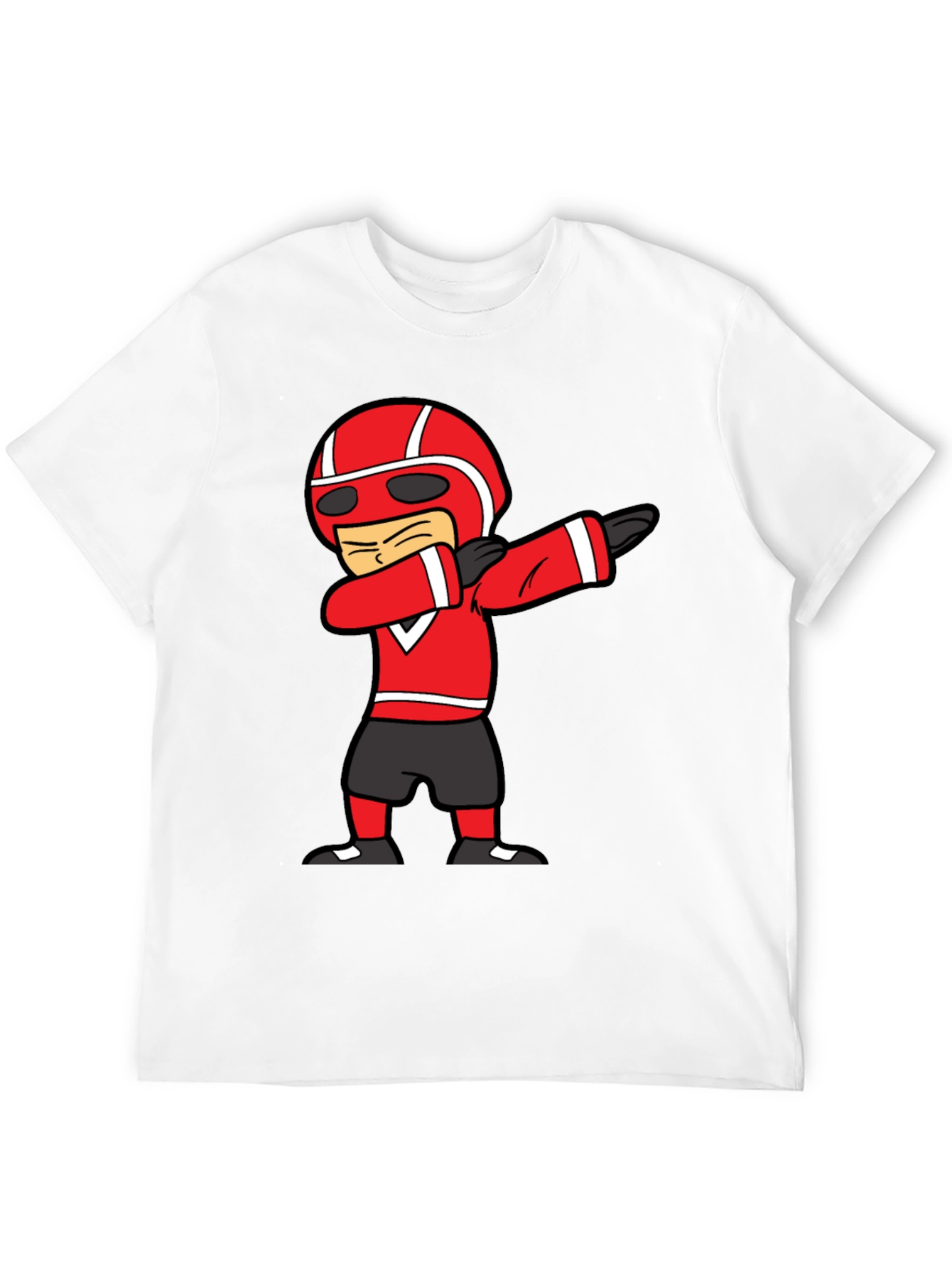 Dabbing Cartoon Racer Black T-Shirt