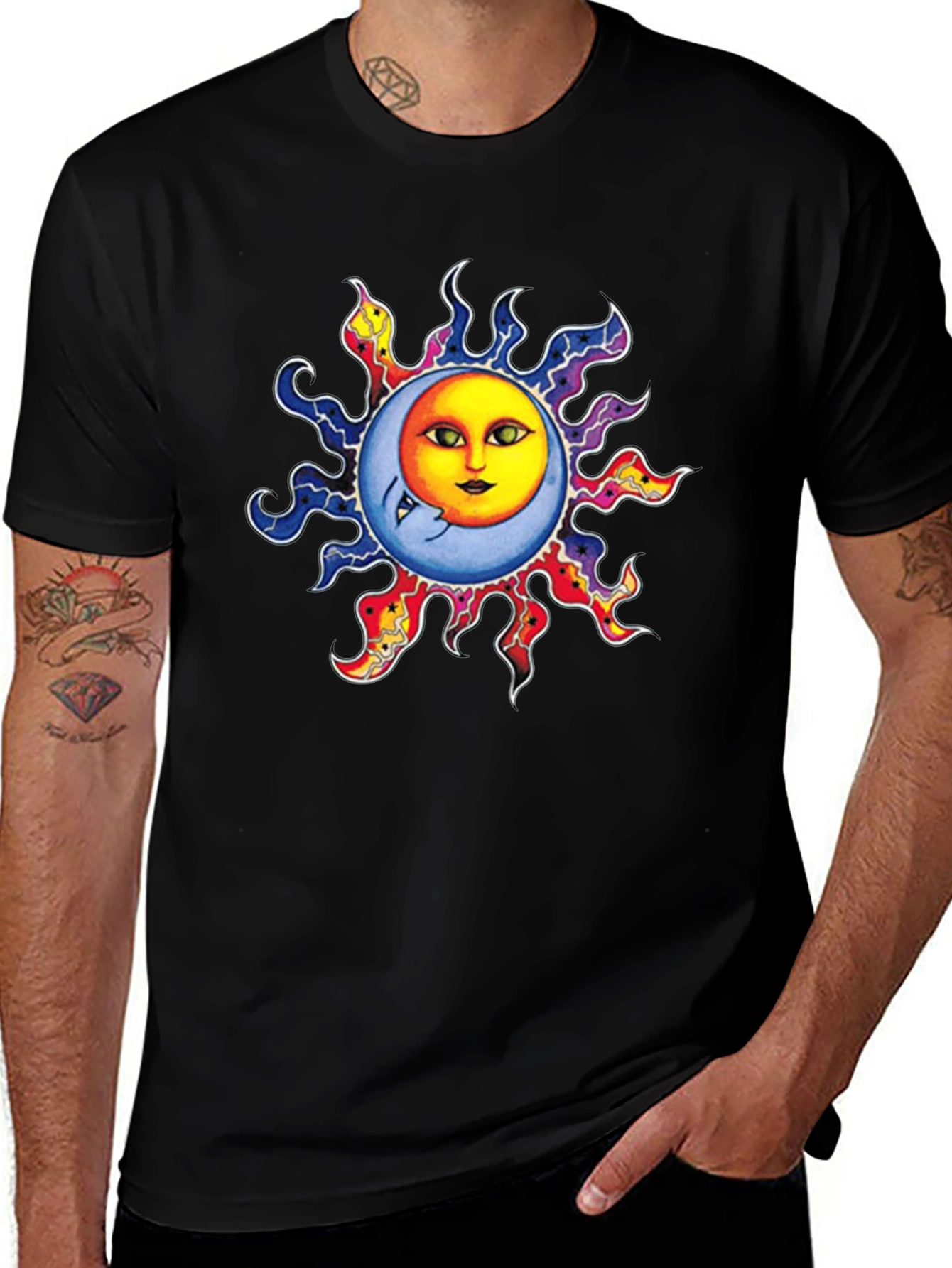 Celestial Sun & Moon Graphic Tee - Unisex