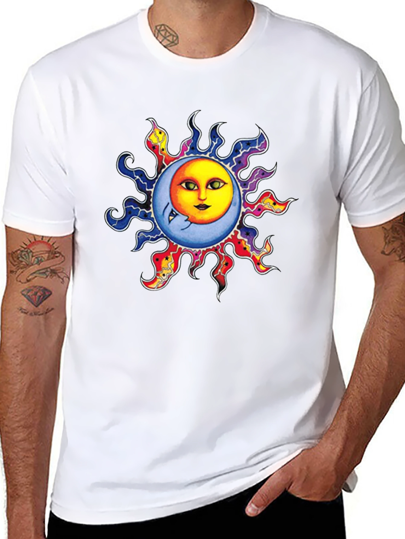 Celestial Sun & Moon Graphic Tee - Unisex