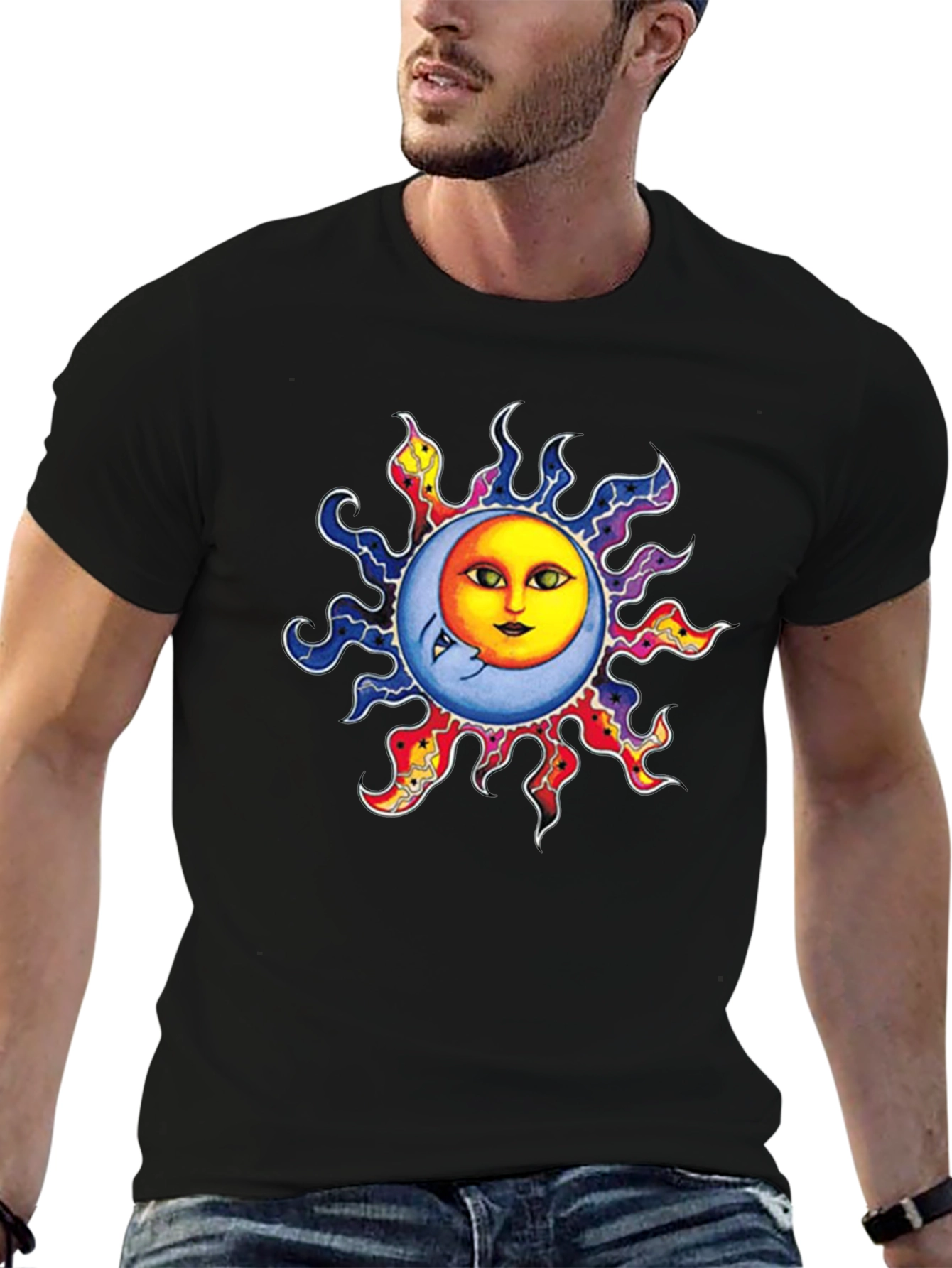 Celestial Sun & Moon Graphic Tee - Unisex