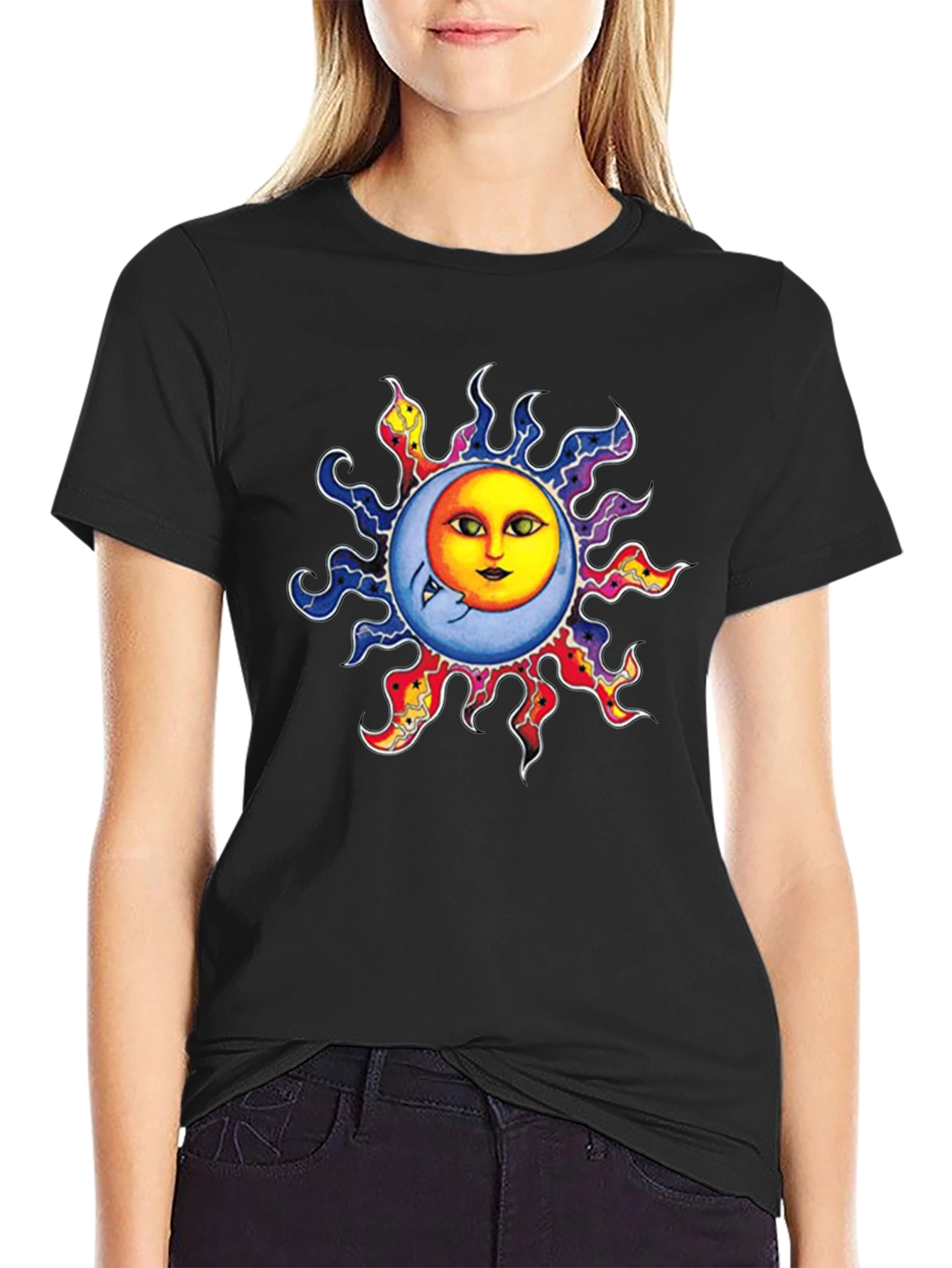 Celestial Sun & Moon Graphic Tee - Unisex