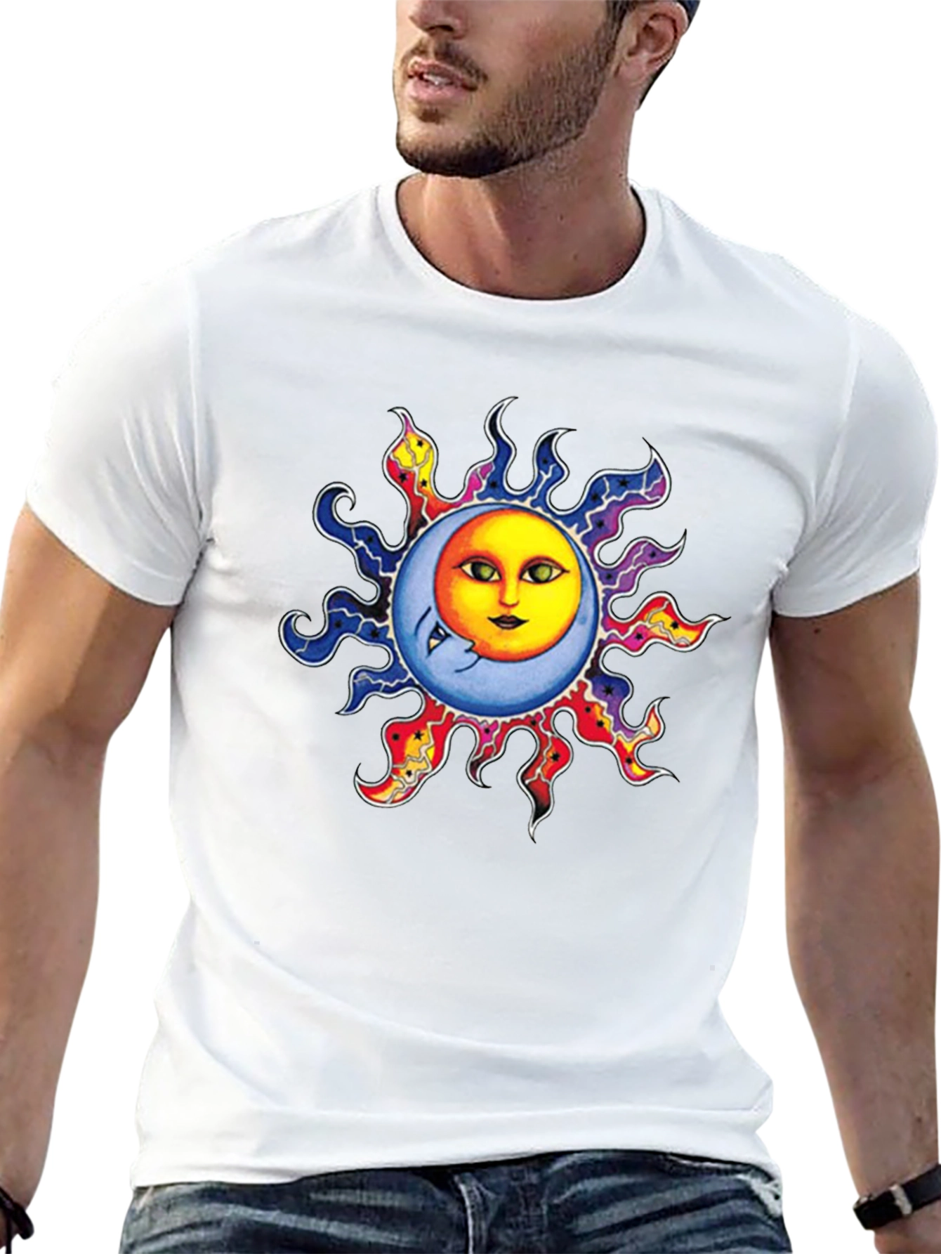 Celestial Sun & Moon Graphic Tee - Unisex