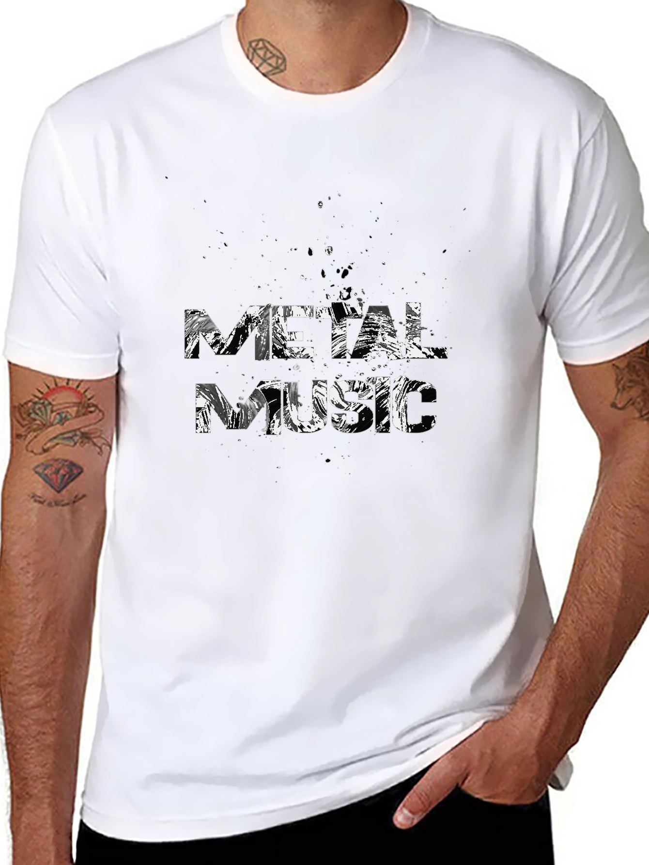 Metal Music T-Shirt - Black Cotton Graphic Tee