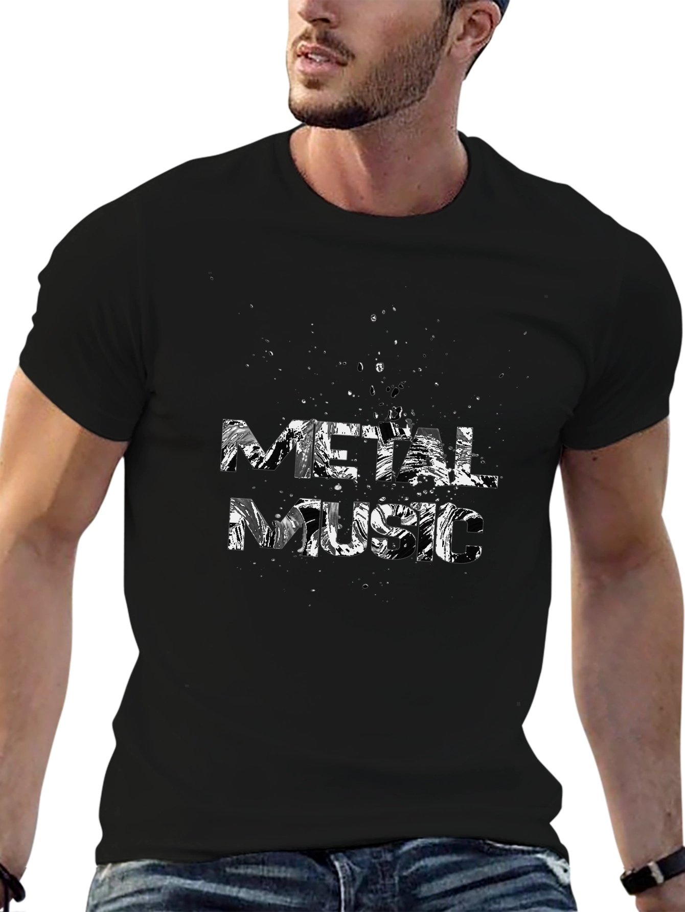 Metal Music T-Shirt - Black Cotton Graphic Tee