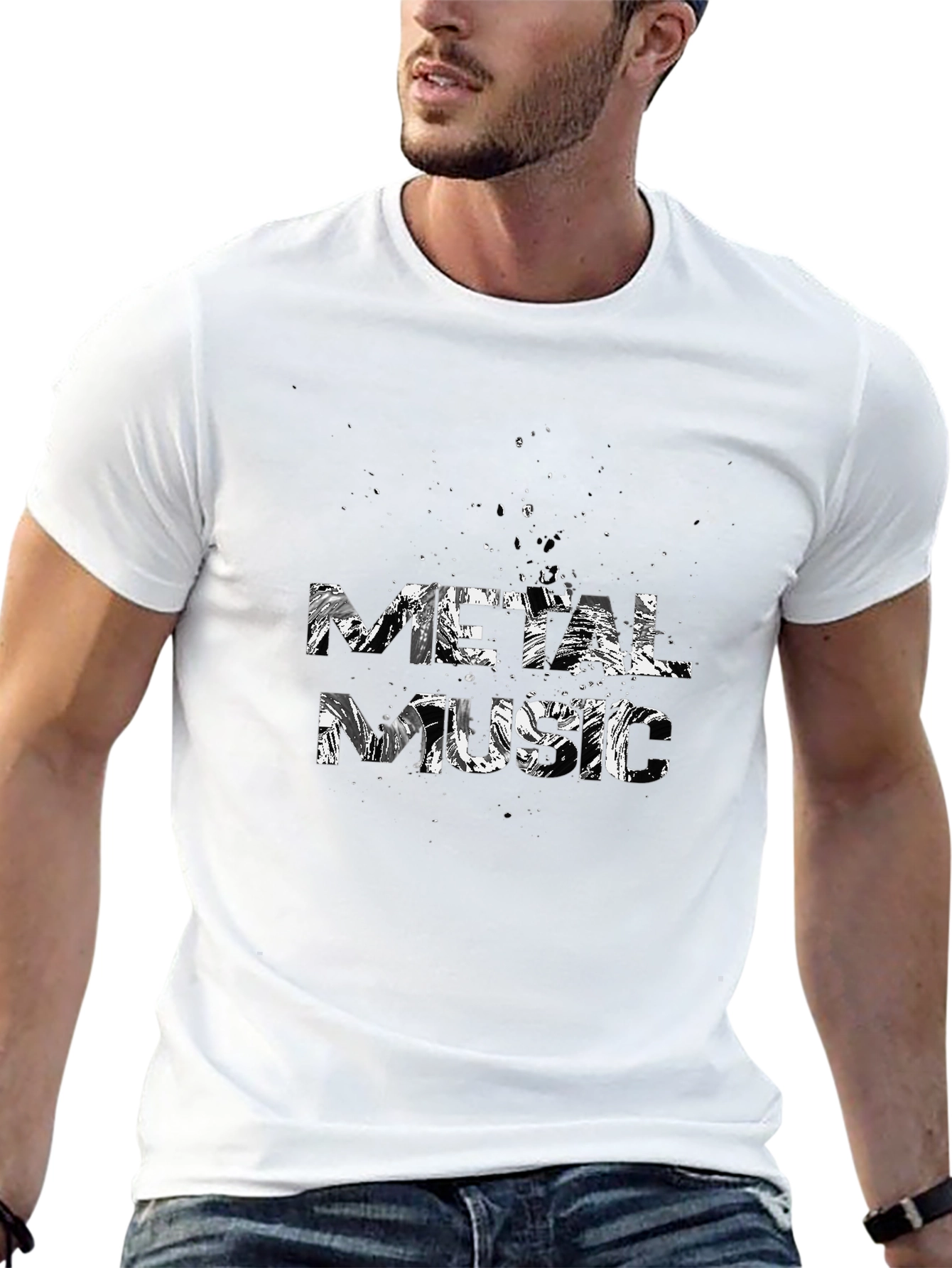 Metal Music T-Shirt - Black Cotton Graphic Tee