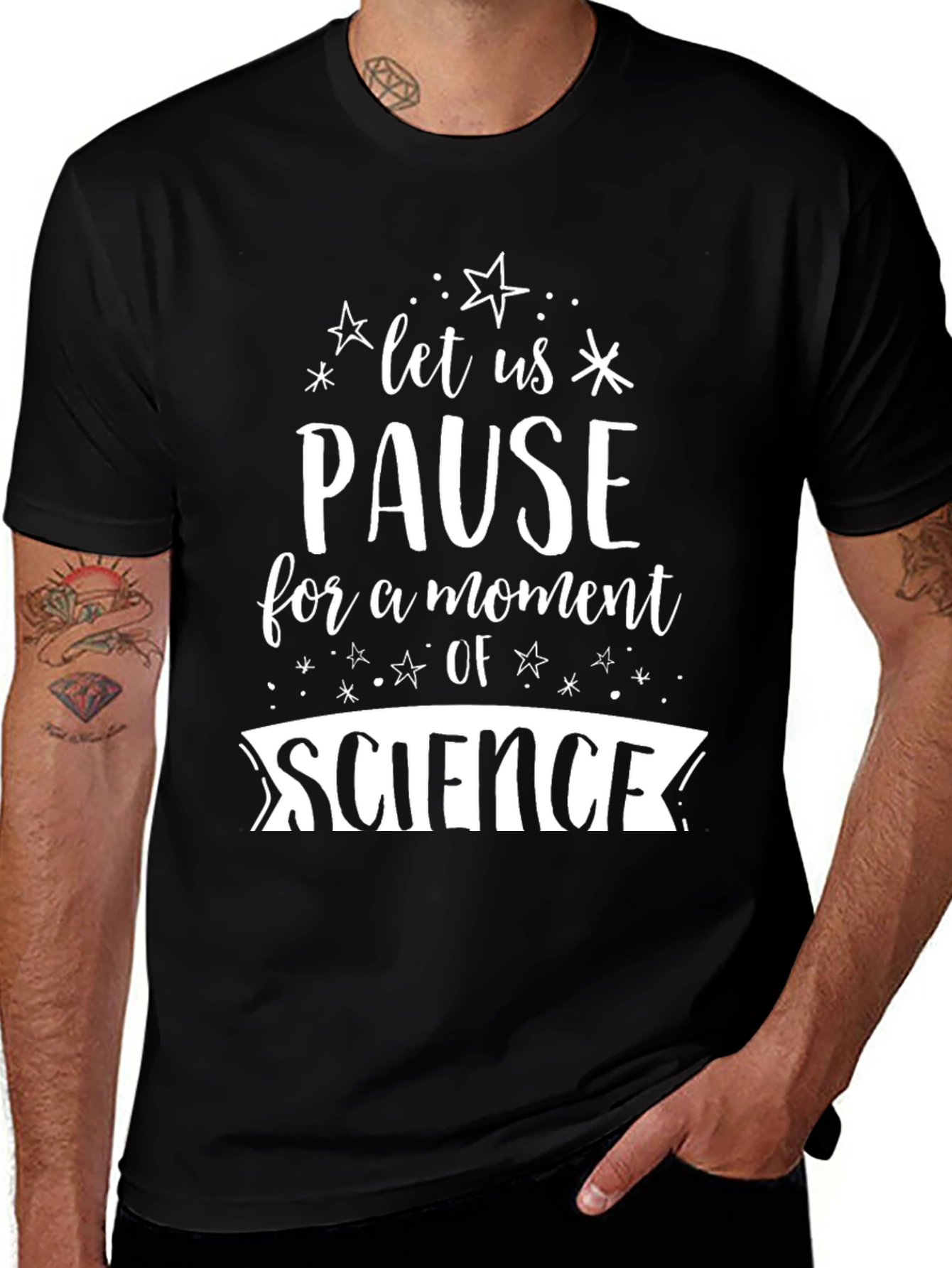 Pause for Science Novelty Graphic T-Shirt