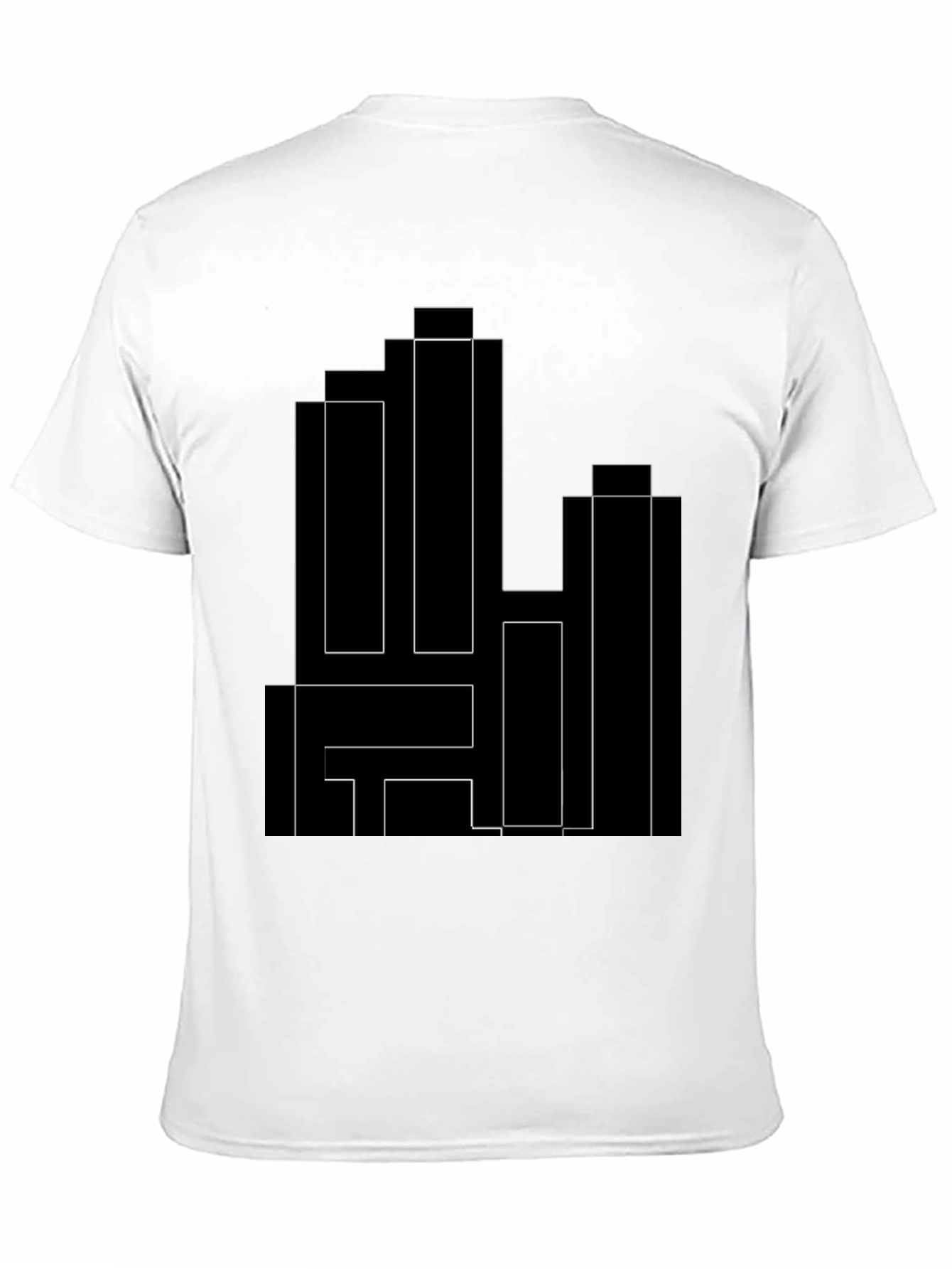 Modern Geometric Black T-Shirt