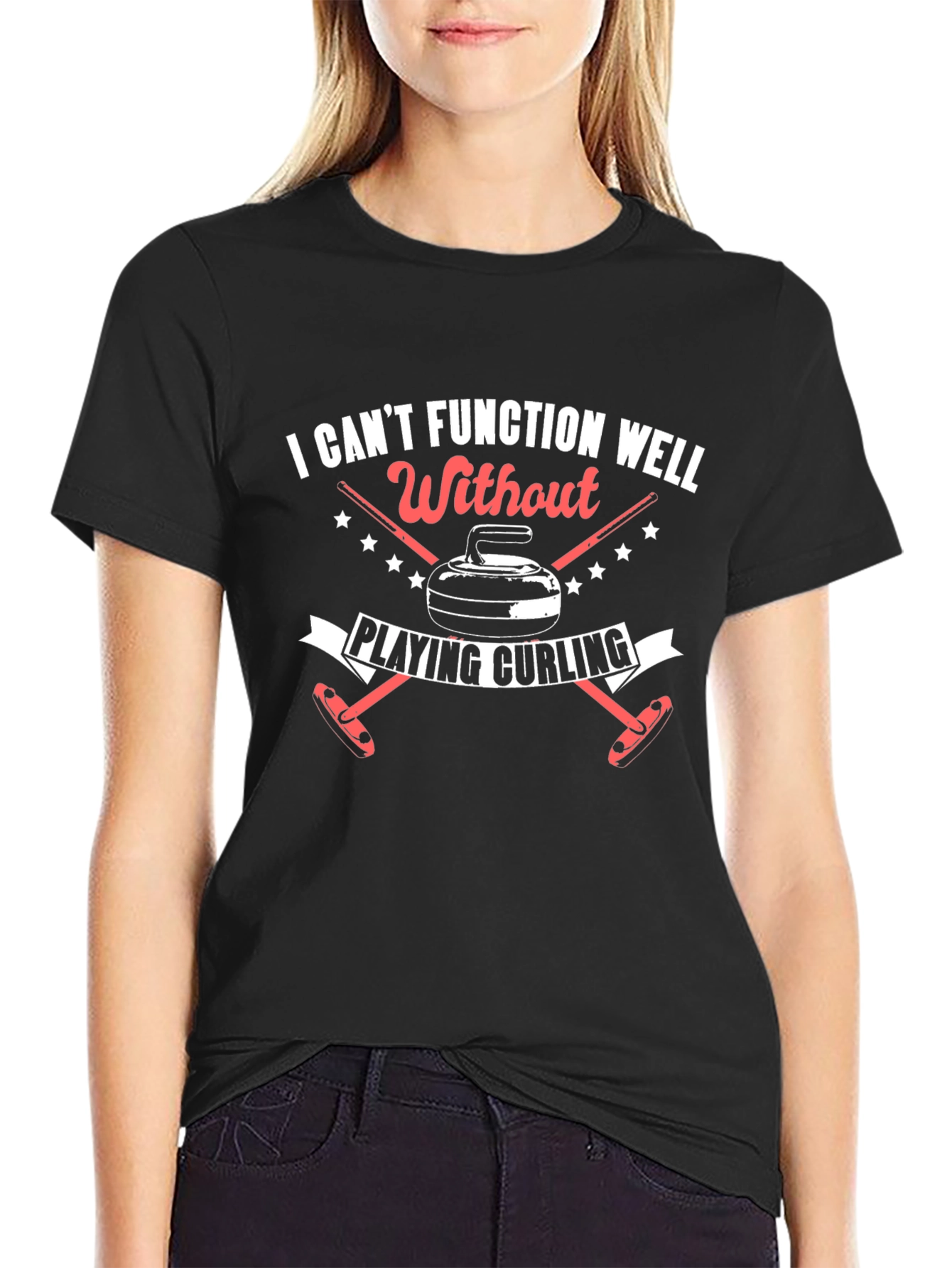 Curling Fan T-Shirt: Cant Function Without Curling
