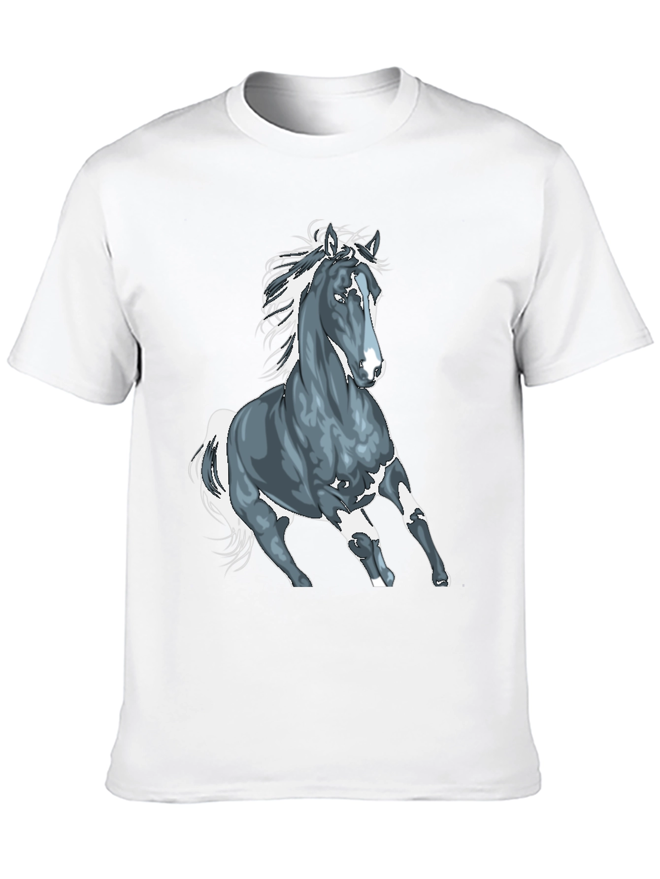Horse Graphic T-Shirt - Black Cotton Tee
