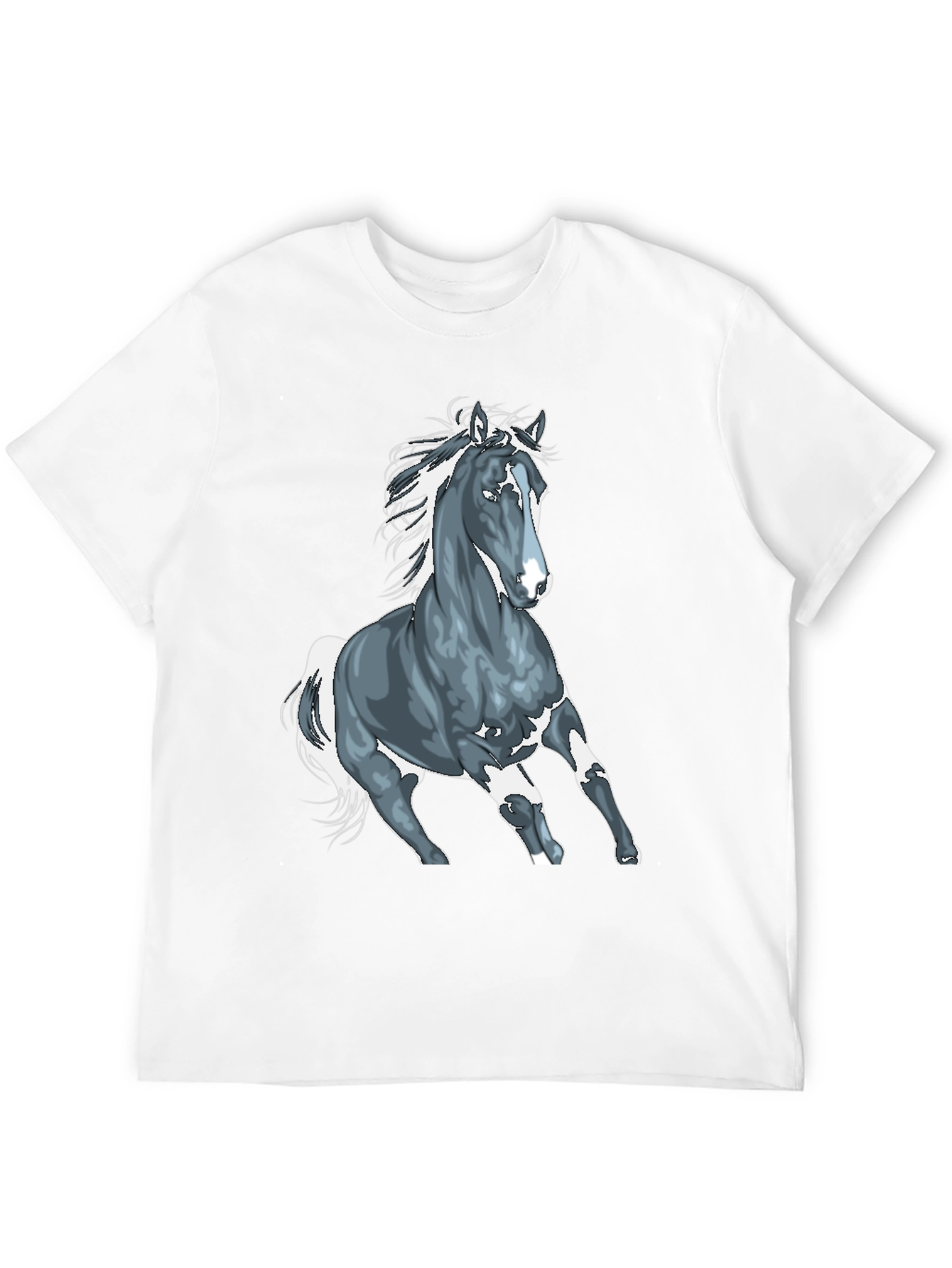 Horse Graphic T-Shirt - Black Cotton Tee