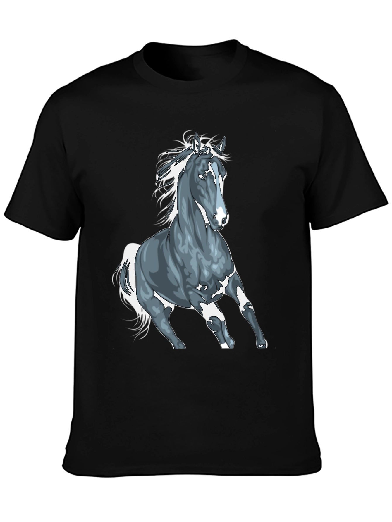 Horse Graphic T-Shirt - Black Cotton Tee