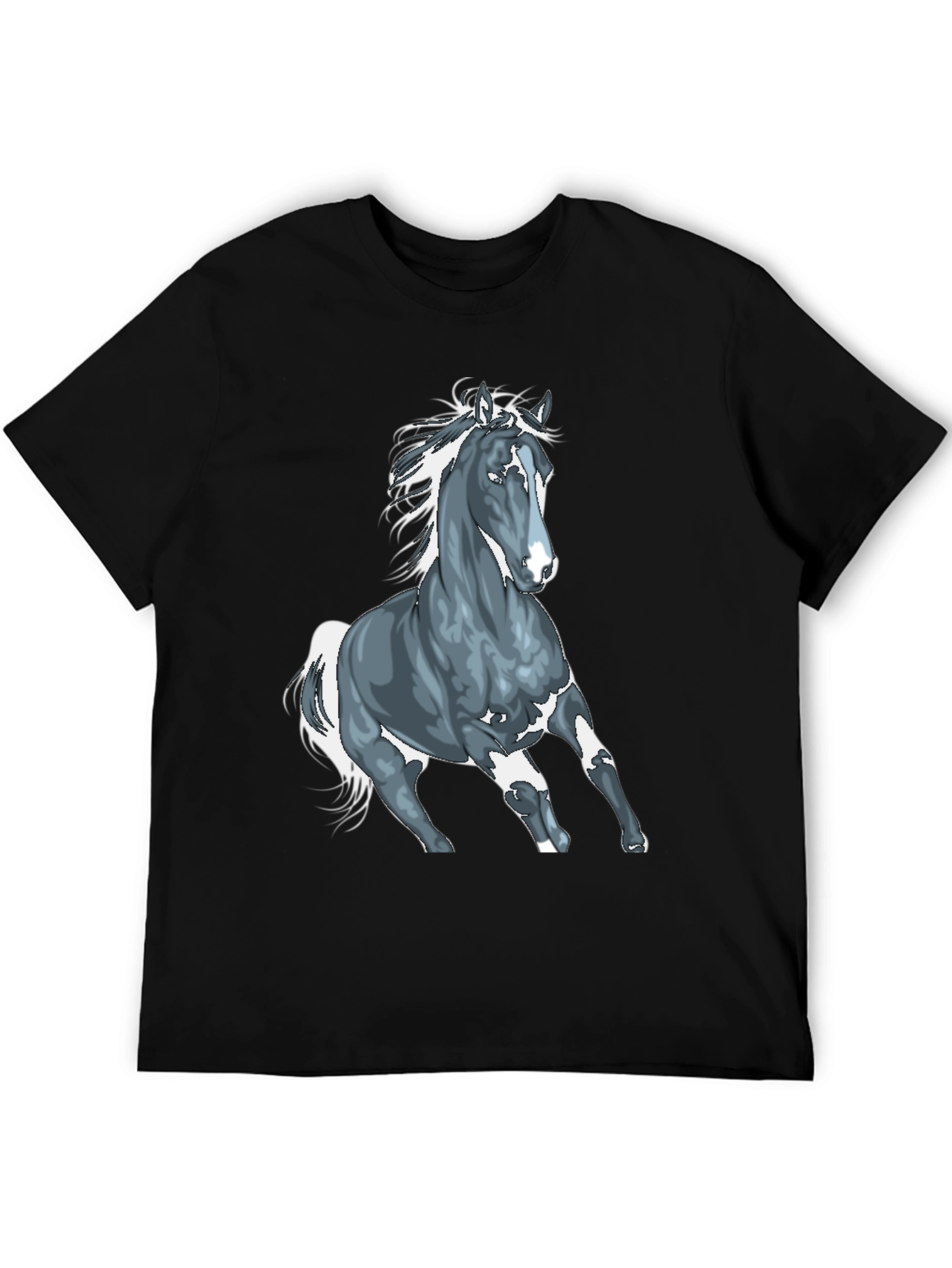 Horse Graphic T-Shirt - Black Cotton Tee