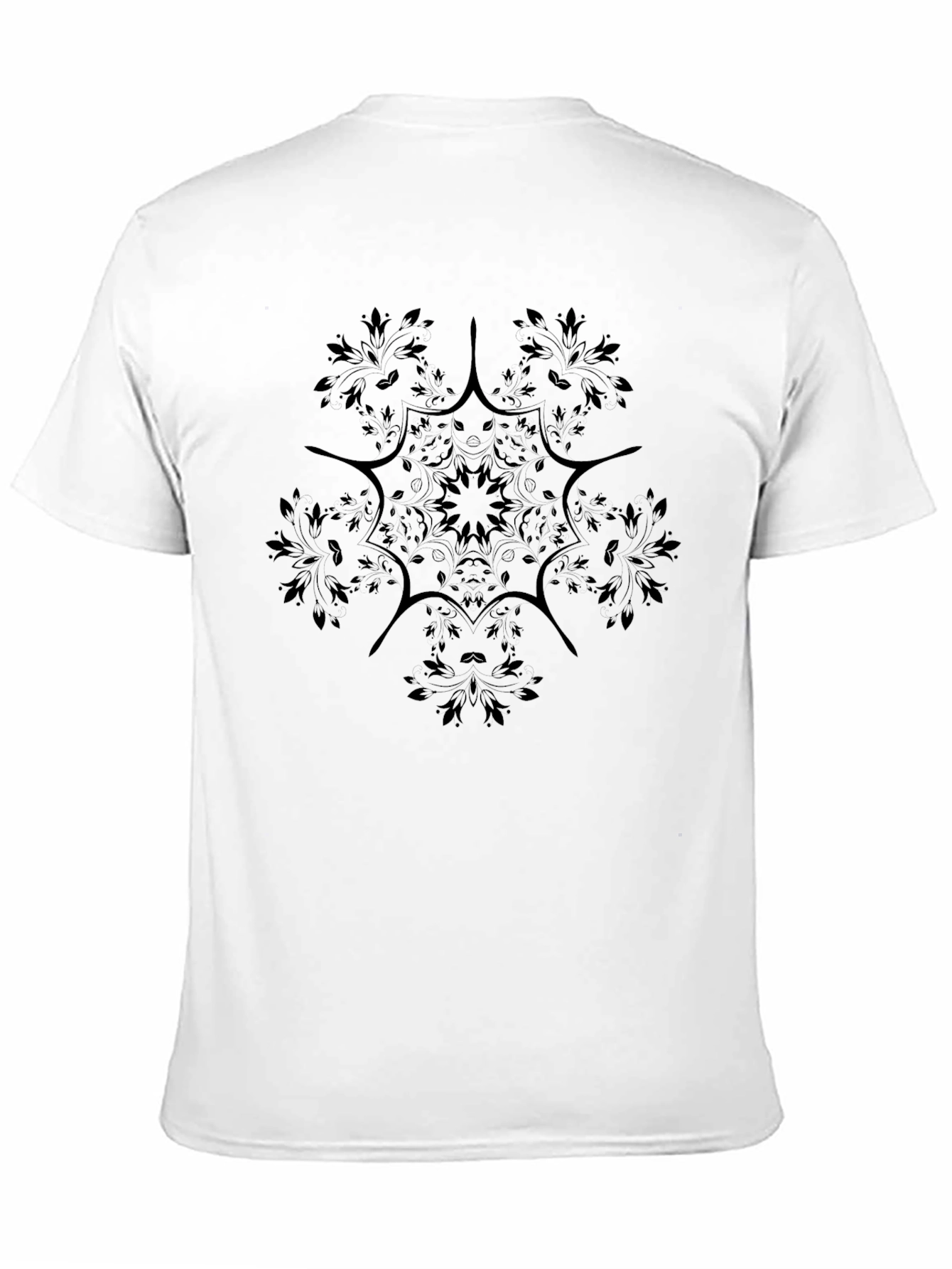 Mens Black Graphic Mandala T-Shirt