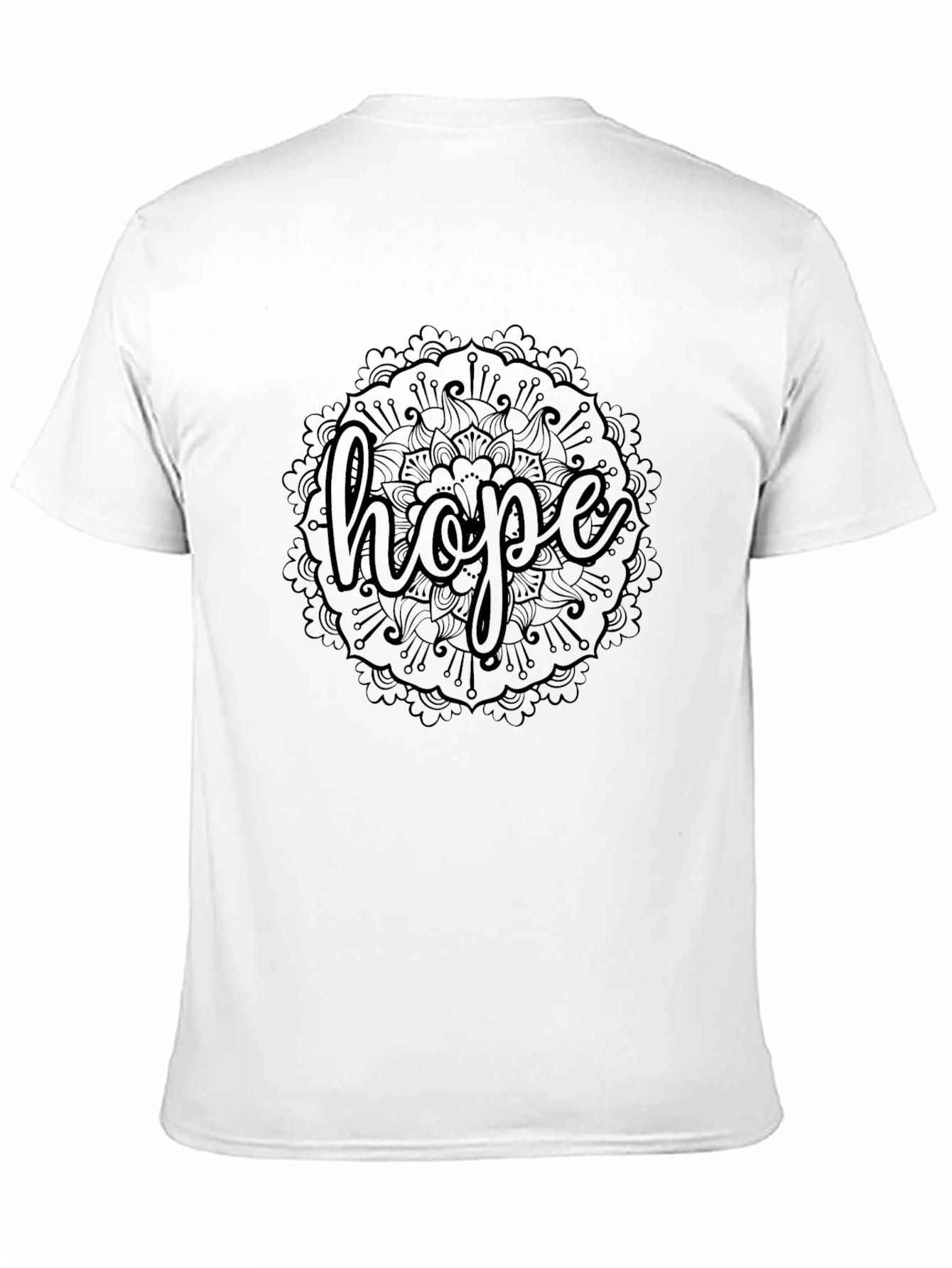 Hope Mandala Graphic Tee - Comfort Fit Black