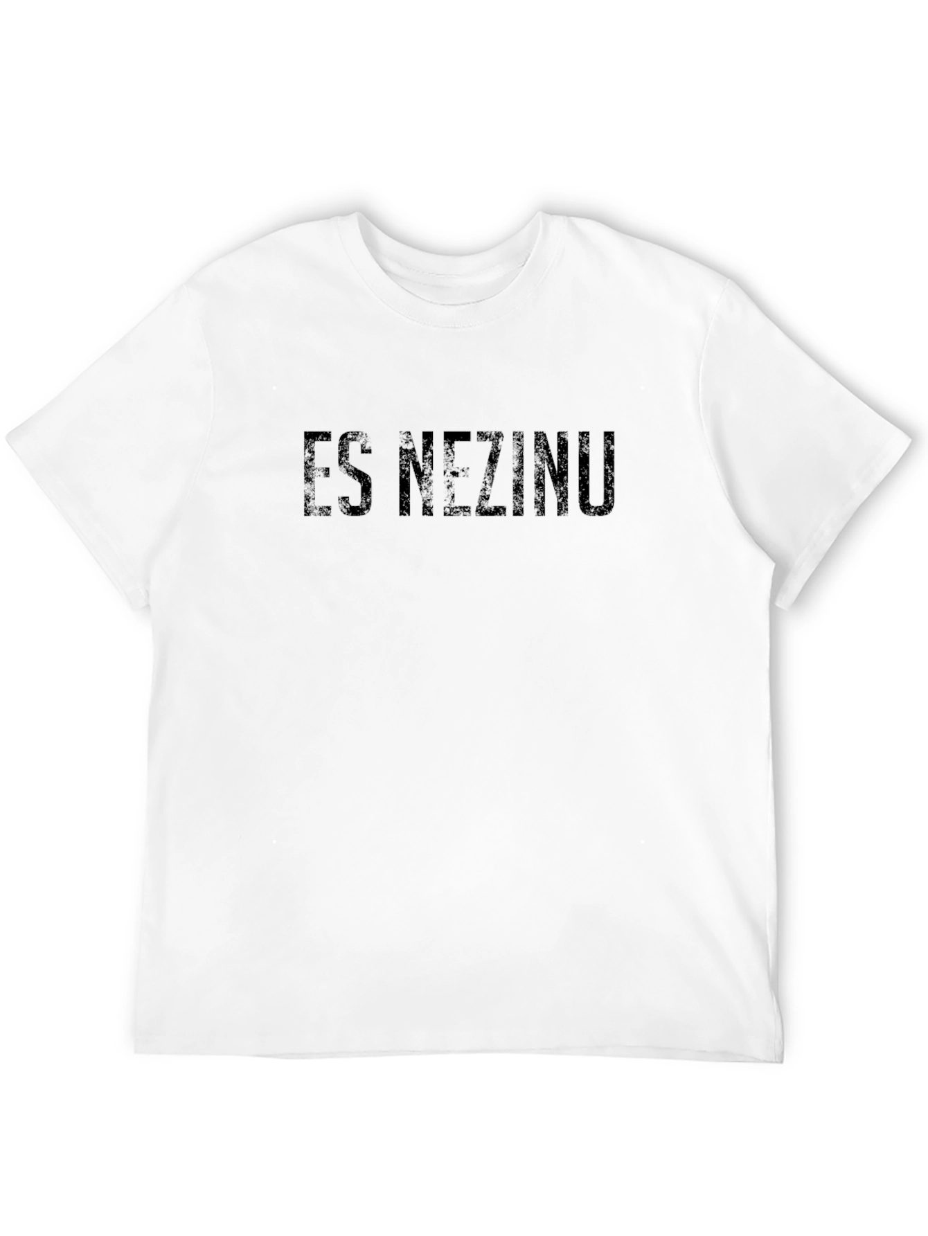 Es Nezinu Black Graphic Tee Shirt