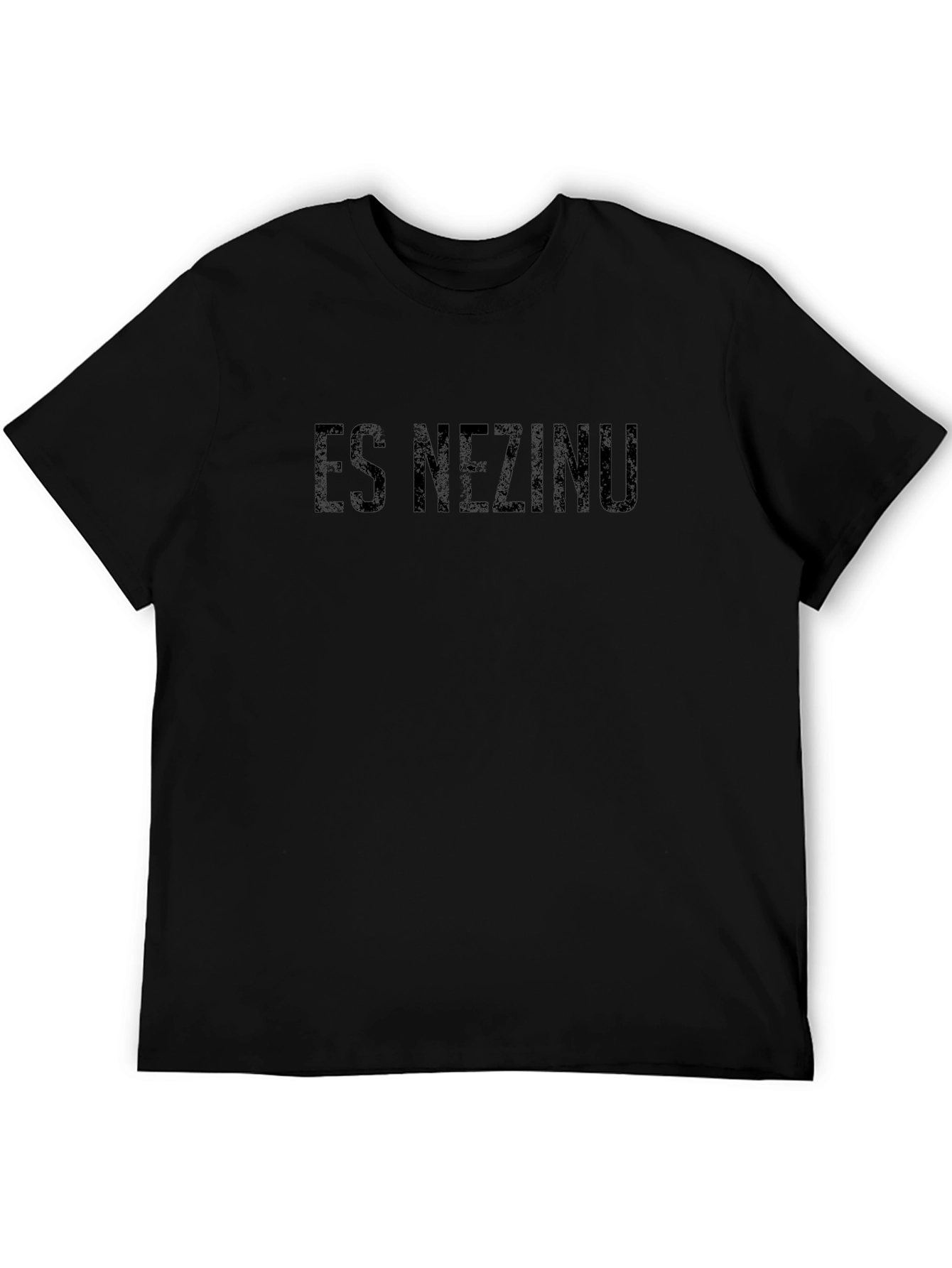 Es Nezinu Black Graphic Tee Shirt