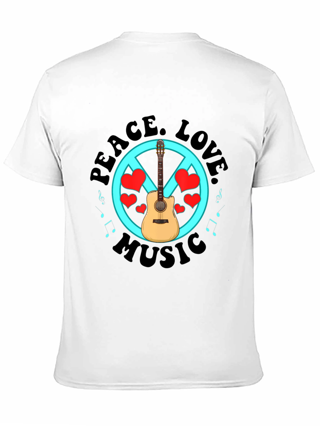 Peace Love Music Graphic T-Shirt