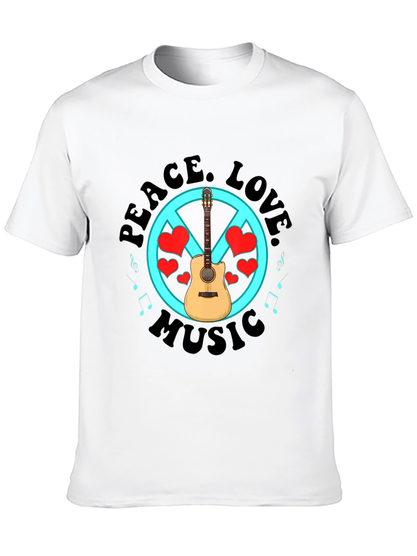 Peace Love Music Graphic T-Shirt