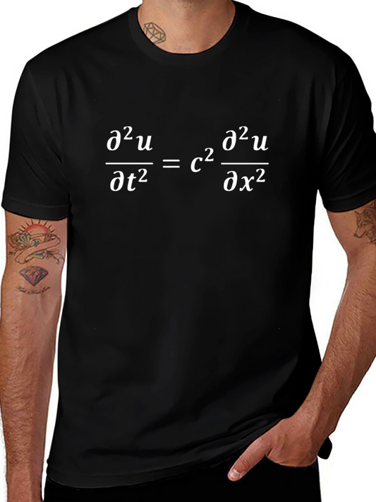 Wave Equation T-Shirt - Math Physics Science Tee