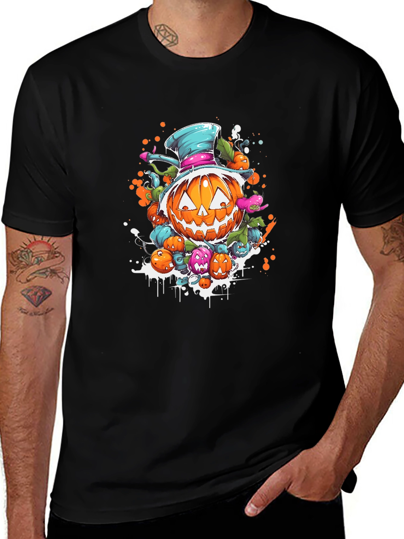 Halloween Pumpkin Cartoon T-Shirt
