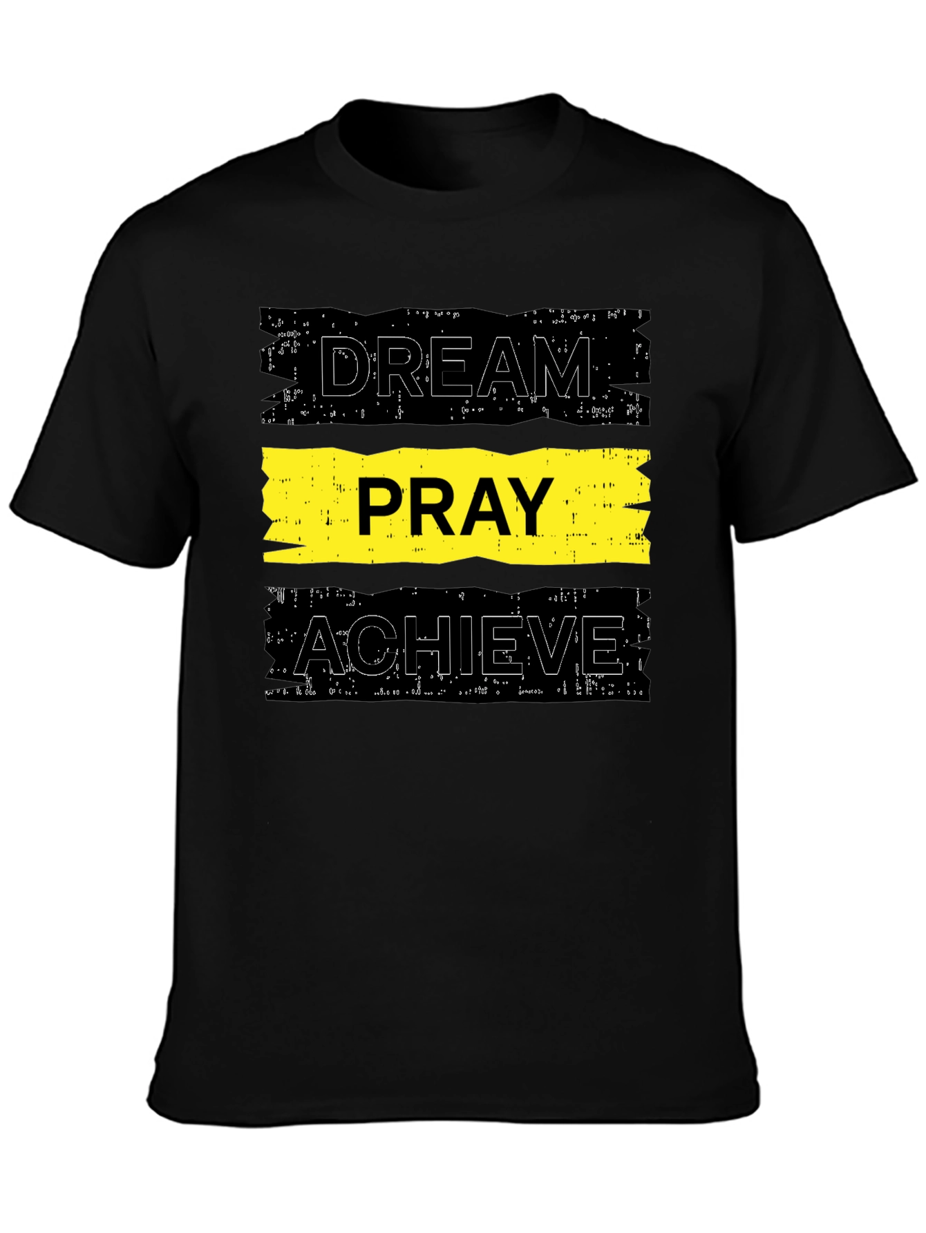 Dream Pray Achieve Graphic Tee - Black