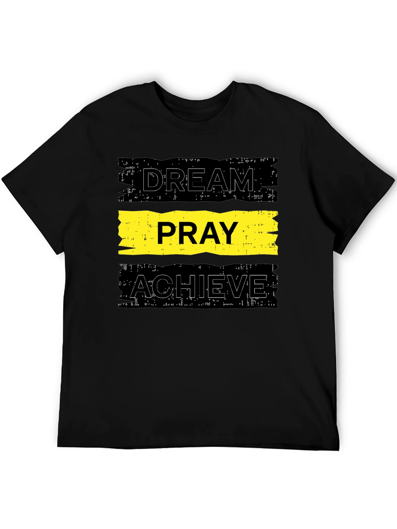 Dream Pray Achieve Graphic Tee - Black