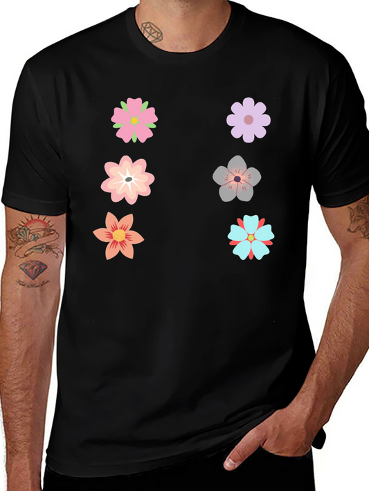 Floral Graphic T-Shirt - Black