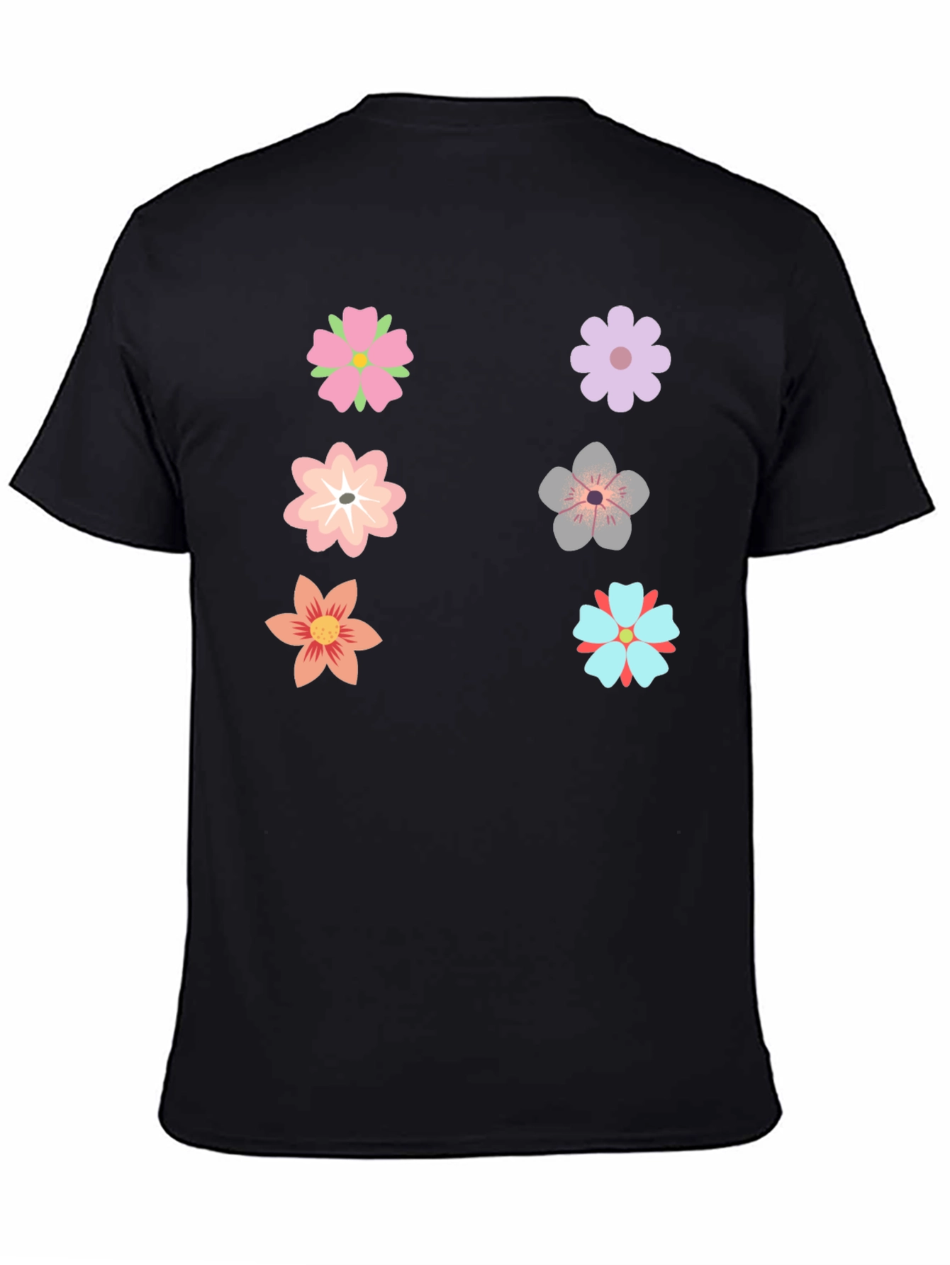 Floral Graphic T-Shirt - Black