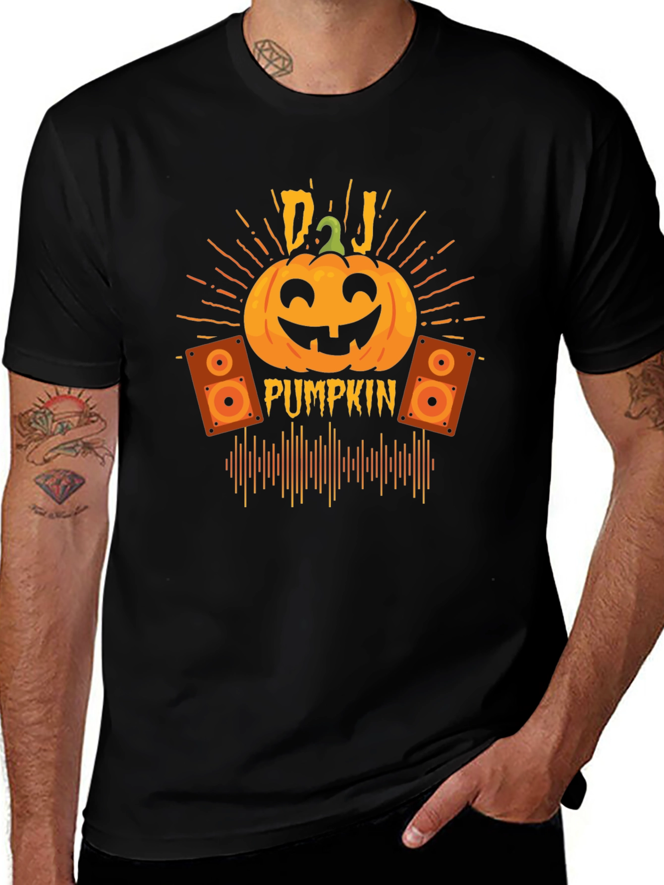 DJ Pumpkin Halloween T-Shirt