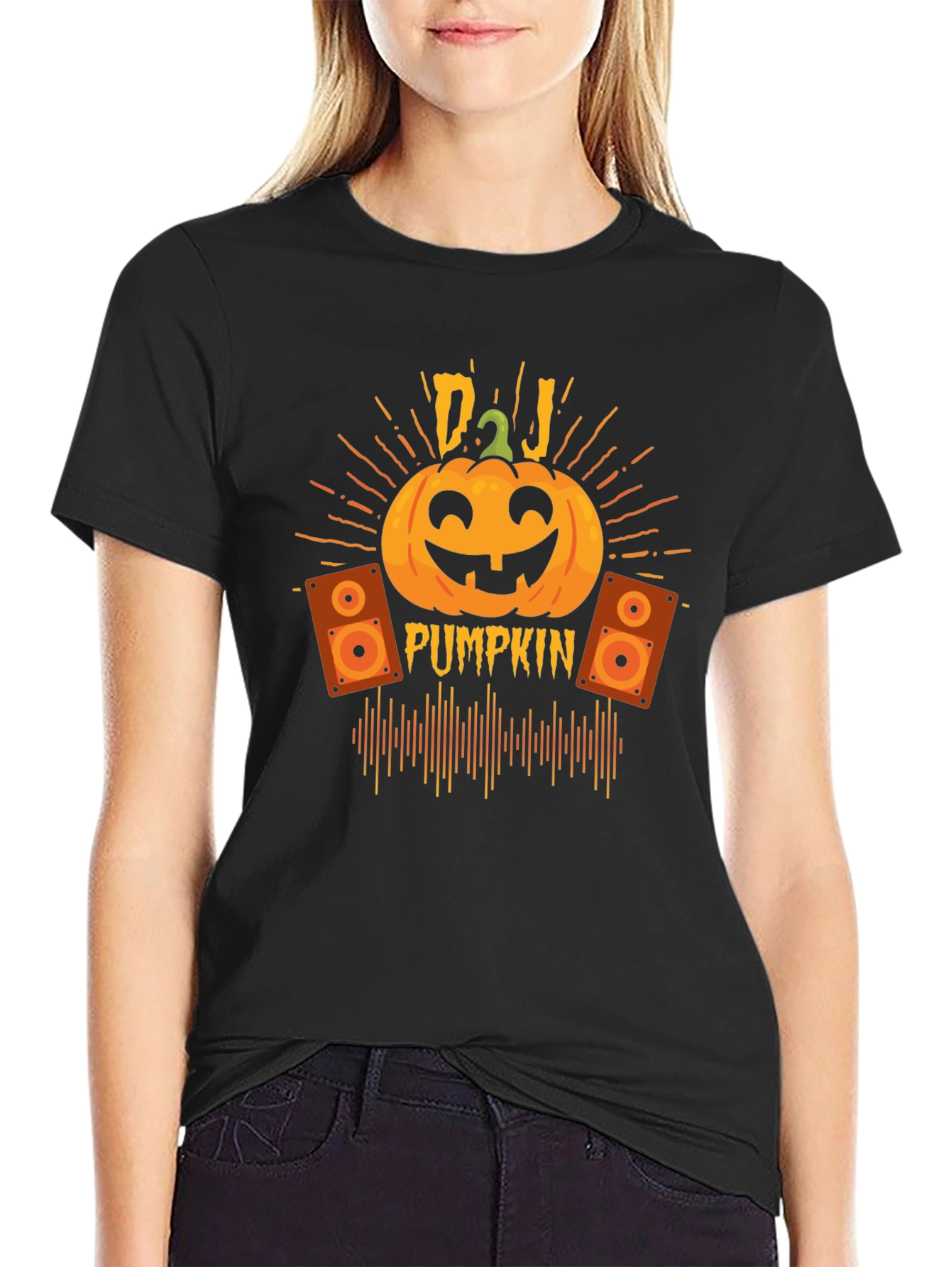 DJ Pumpkin Halloween T-Shirt