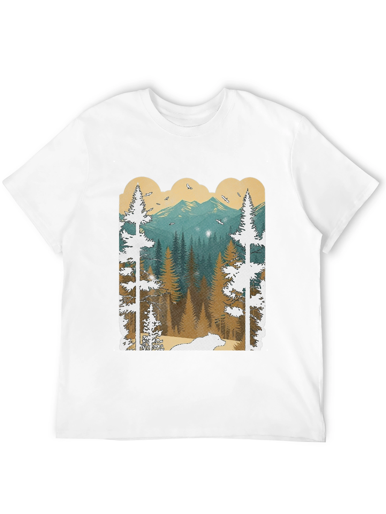 Nature Scene Graphic Tee | Mens Black T-Shirt