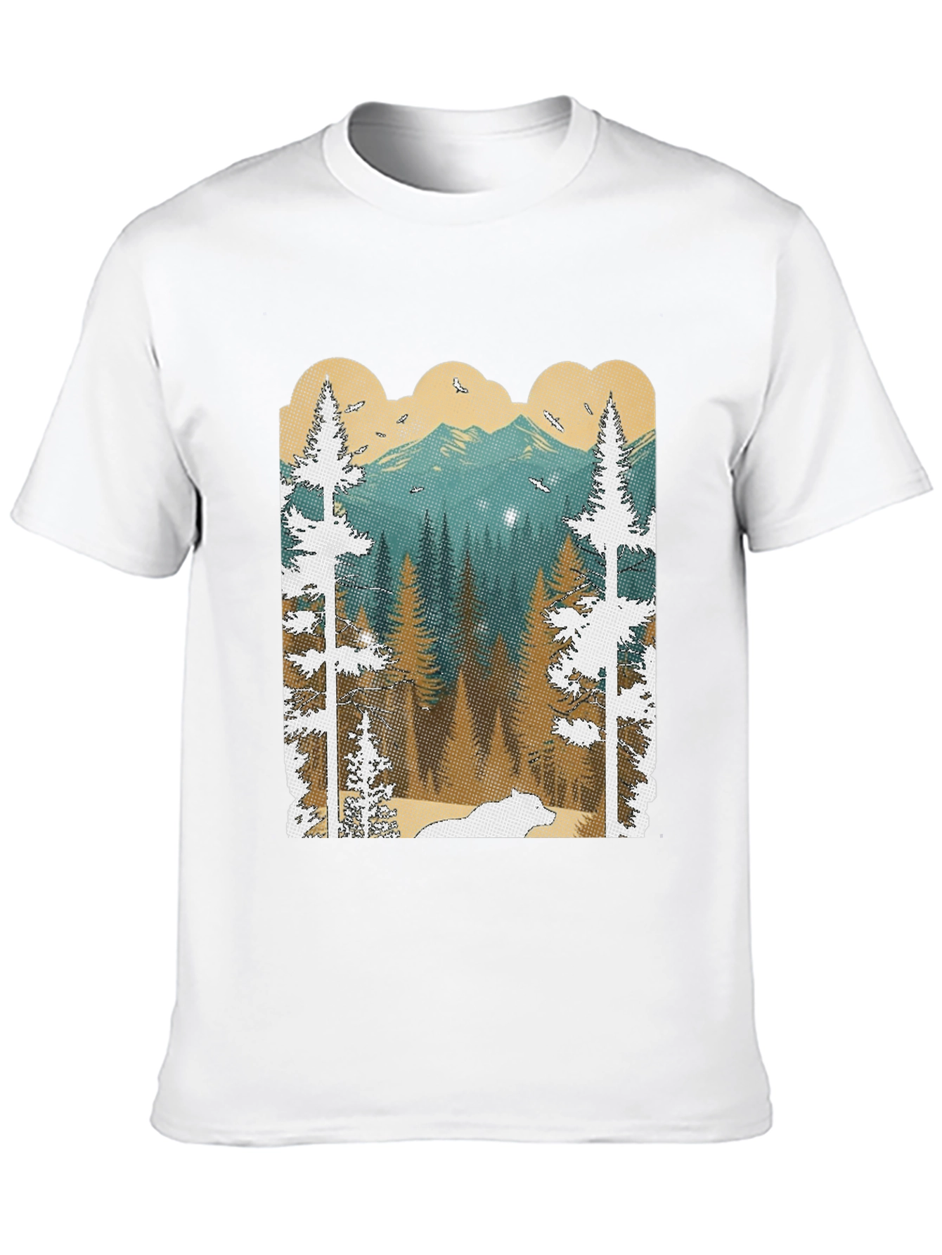Nature Scene Graphic Tee | Mens Black T-Shirt