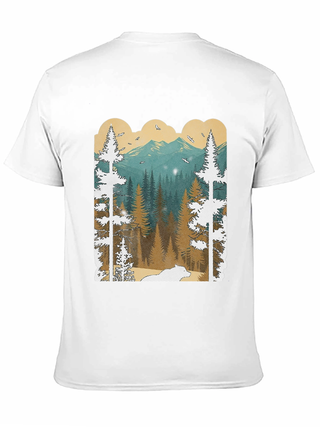 Nature Scene Graphic Tee | Mens Black T-Shirt
