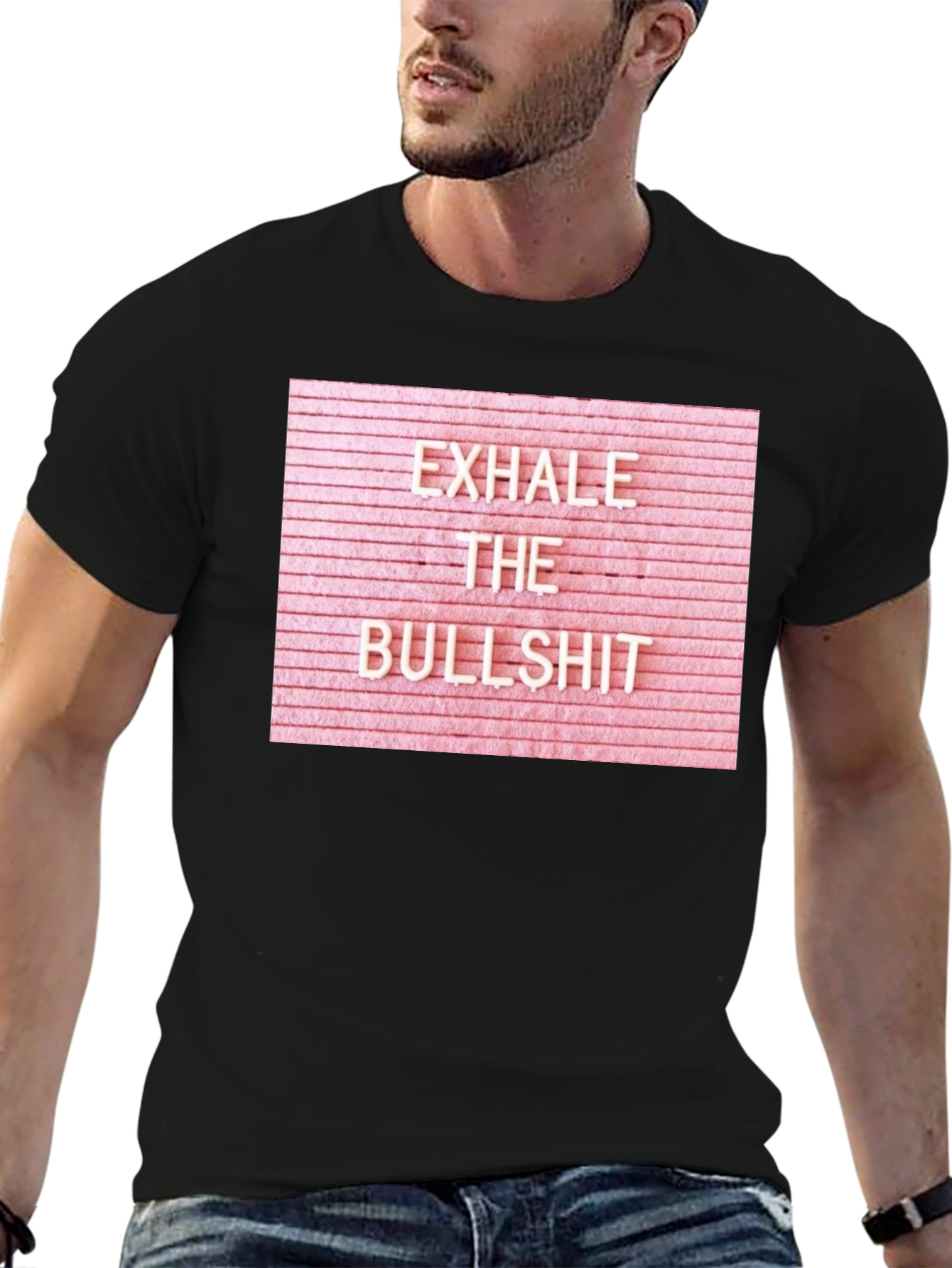 Exhale the Bullshit Graphic Tee - Black