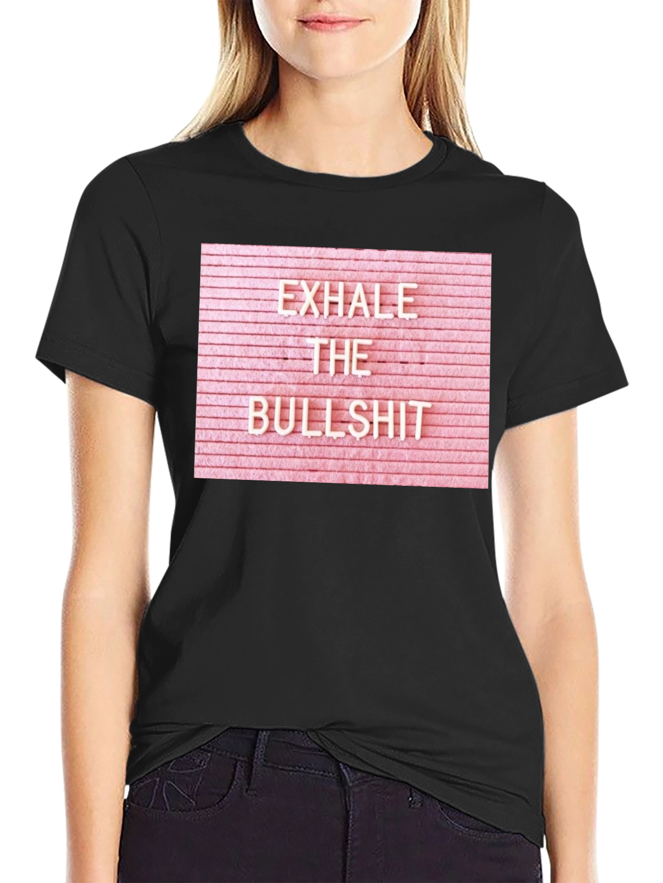 Exhale the Bullshit Graphic Tee - Black