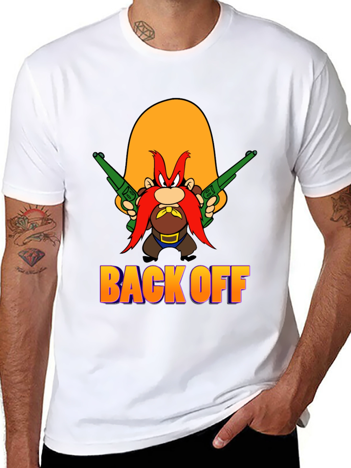 Back Off T-Shirt - Yosemite Sam Cartoon Tee