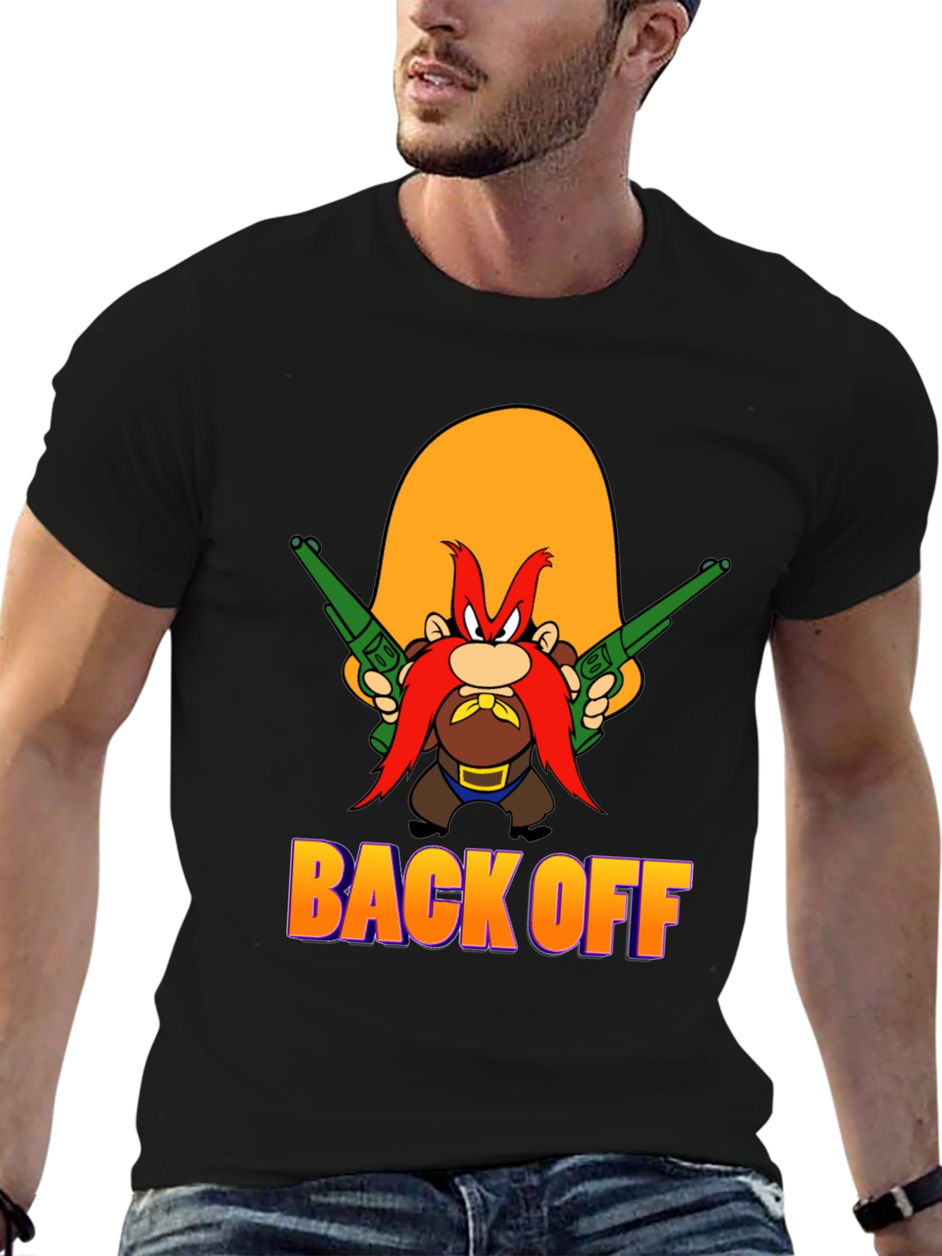Back Off T-Shirt - Yosemite Sam Cartoon Tee