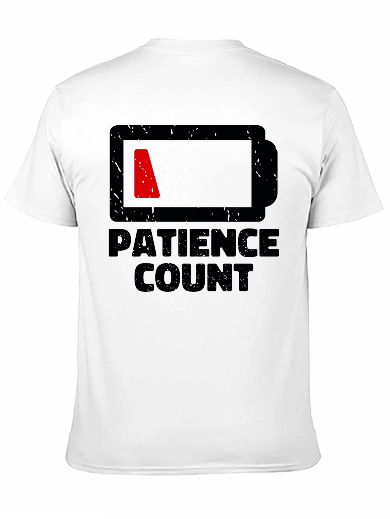 Patience Count Low Battery Graphic Tee - Black