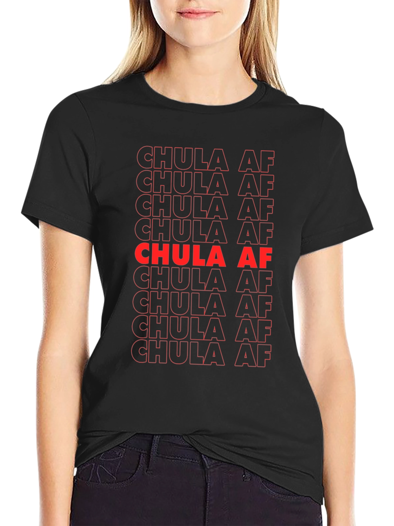 Chula AF Graphic Print Black T-Shirt