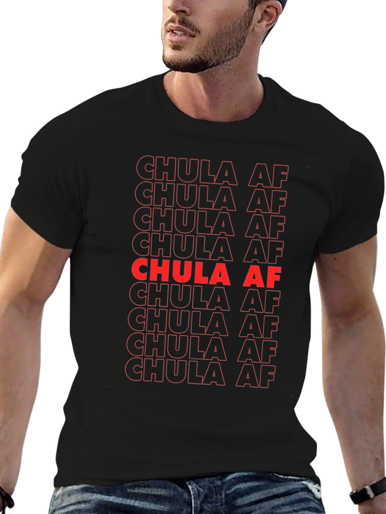 Chula AF Graphic Print Black T-Shirt